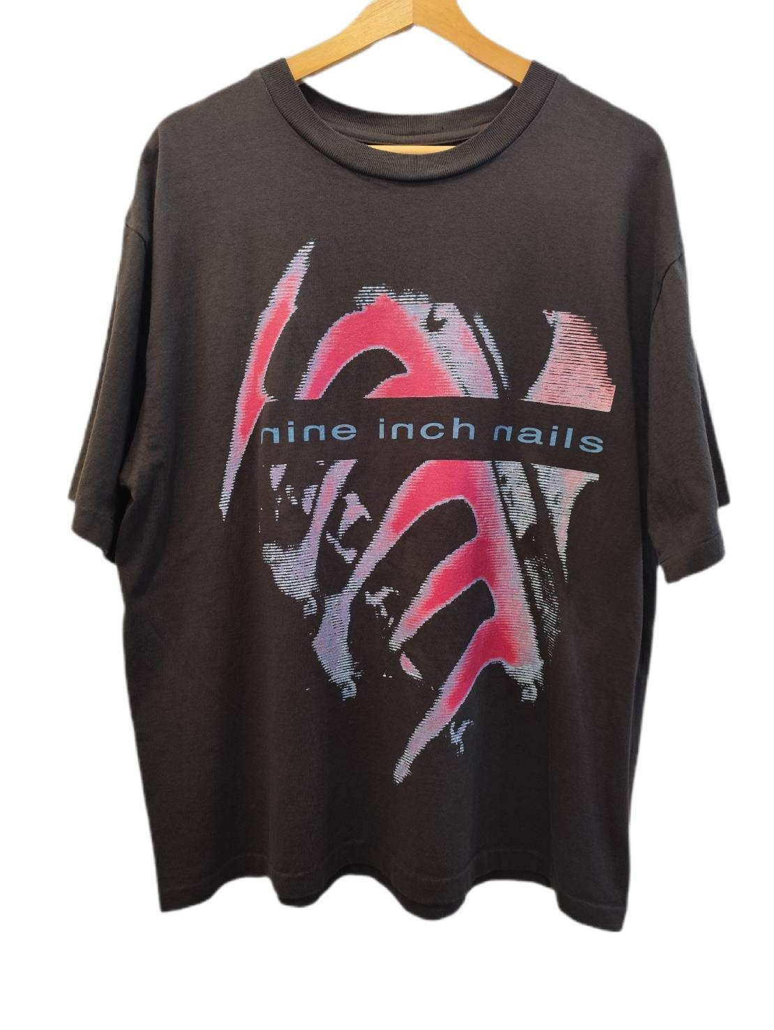 OPEN STUDIO プリントTシャツ size:L ブラック NIN T-Shirts NIN PRETTY HATE MACHINE 2026SS やや穴あき有