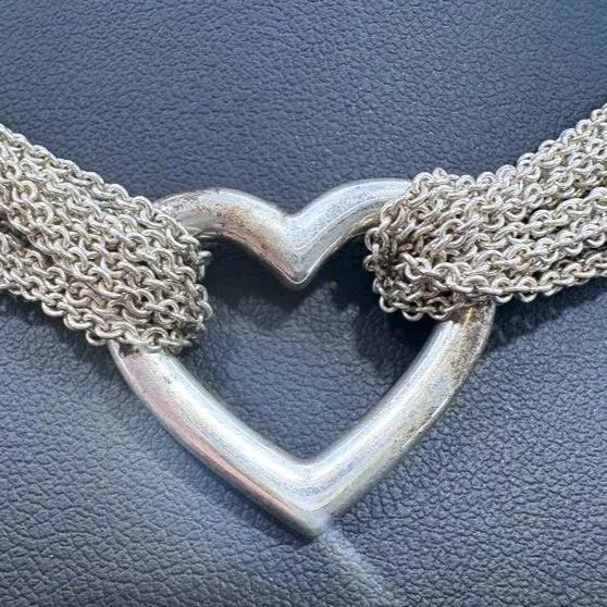 ティファニー　Tiffany & Co.　ティファニー・アンド・カンパニー　エルサ・ペレッティ™ オープン ハート 10連トグルチェーン ネックレス　スターリングシルバー 925　管理22405