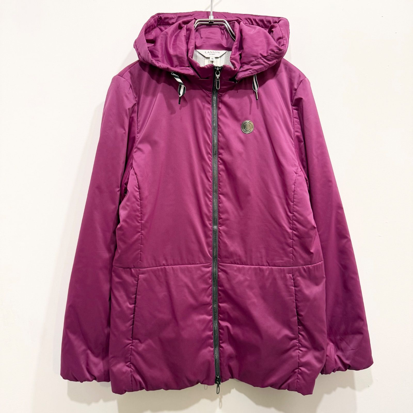 ランバン スポール LANVIN SPORT ダウンジャケット フード着脱可能 ワンポイント ロゴデザイン デサント ピンク ゴルフウェア レディース 40【送料込み】 6,290円