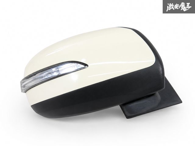 【保証付】 ダイハツ 純正 LA300S ミライース 2011年式 ドアミラー ウィンカー付 サイドミラー 右側 9P 電格 T19 コットンアイボリー 棚