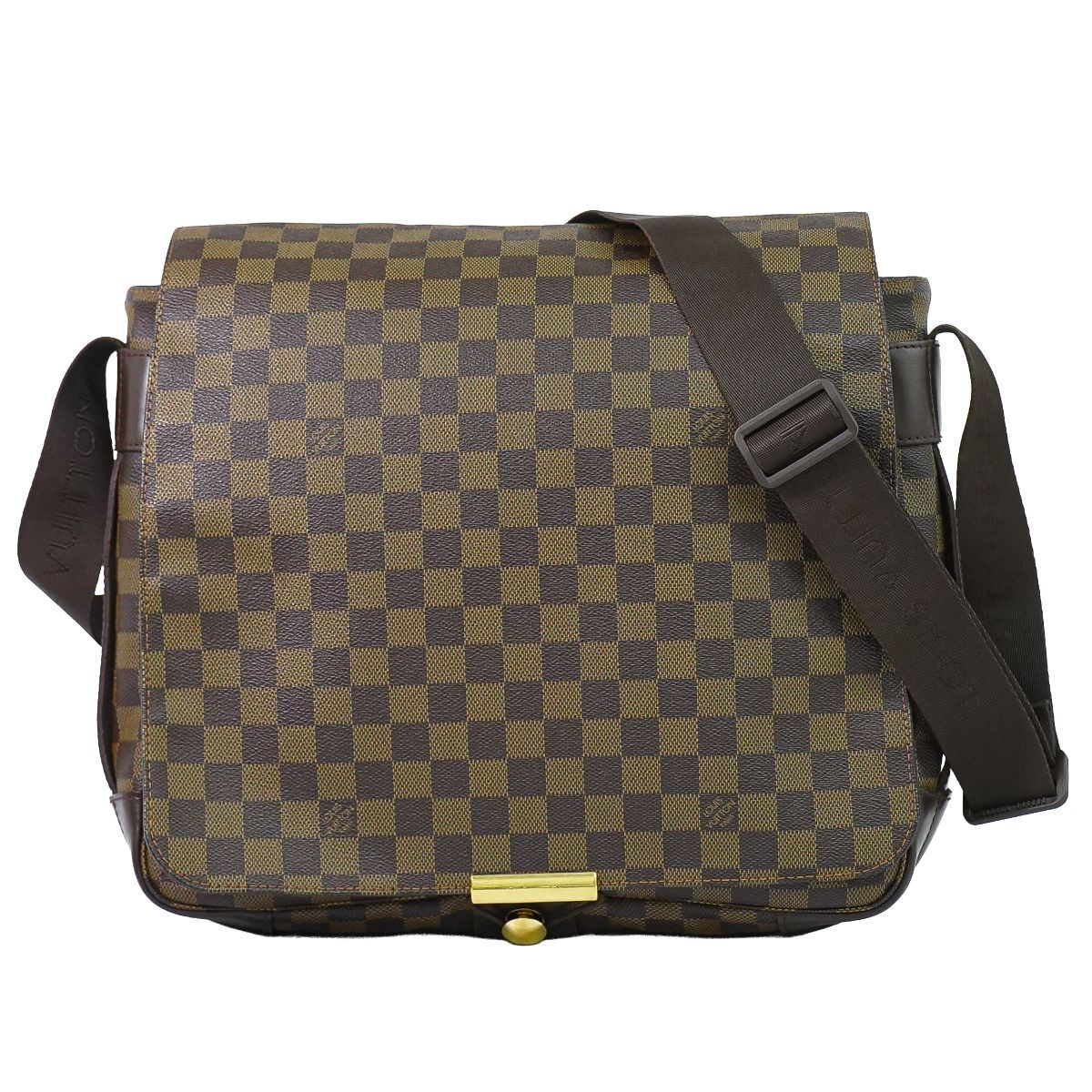 本物 ルイヴィトン LOUIS VUITTON LV バスティーユ ダミエ エベヌ ショルダーバッグ メッセンジャーバッグ ブラウン N45258 ビトン バッグ 中古・