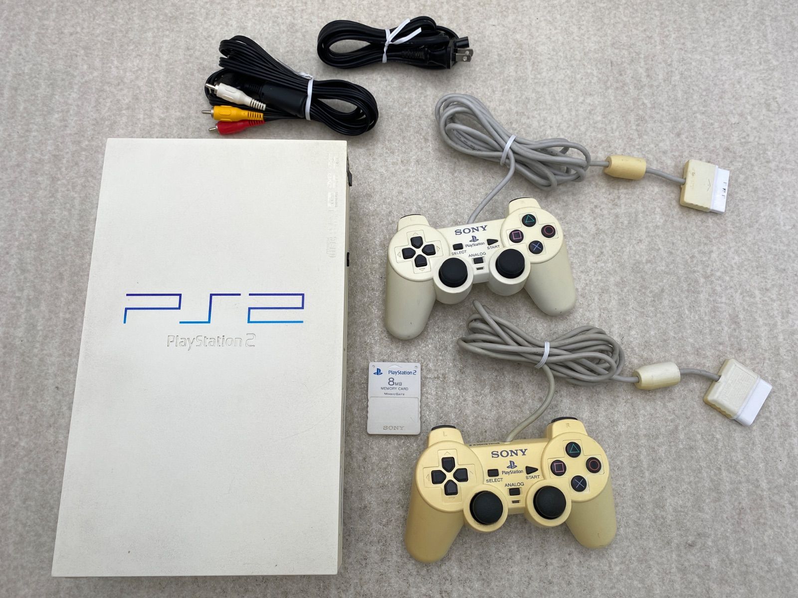 PlayStation 2 (SCPH-55000GT) main unit white operating product controller 2 points