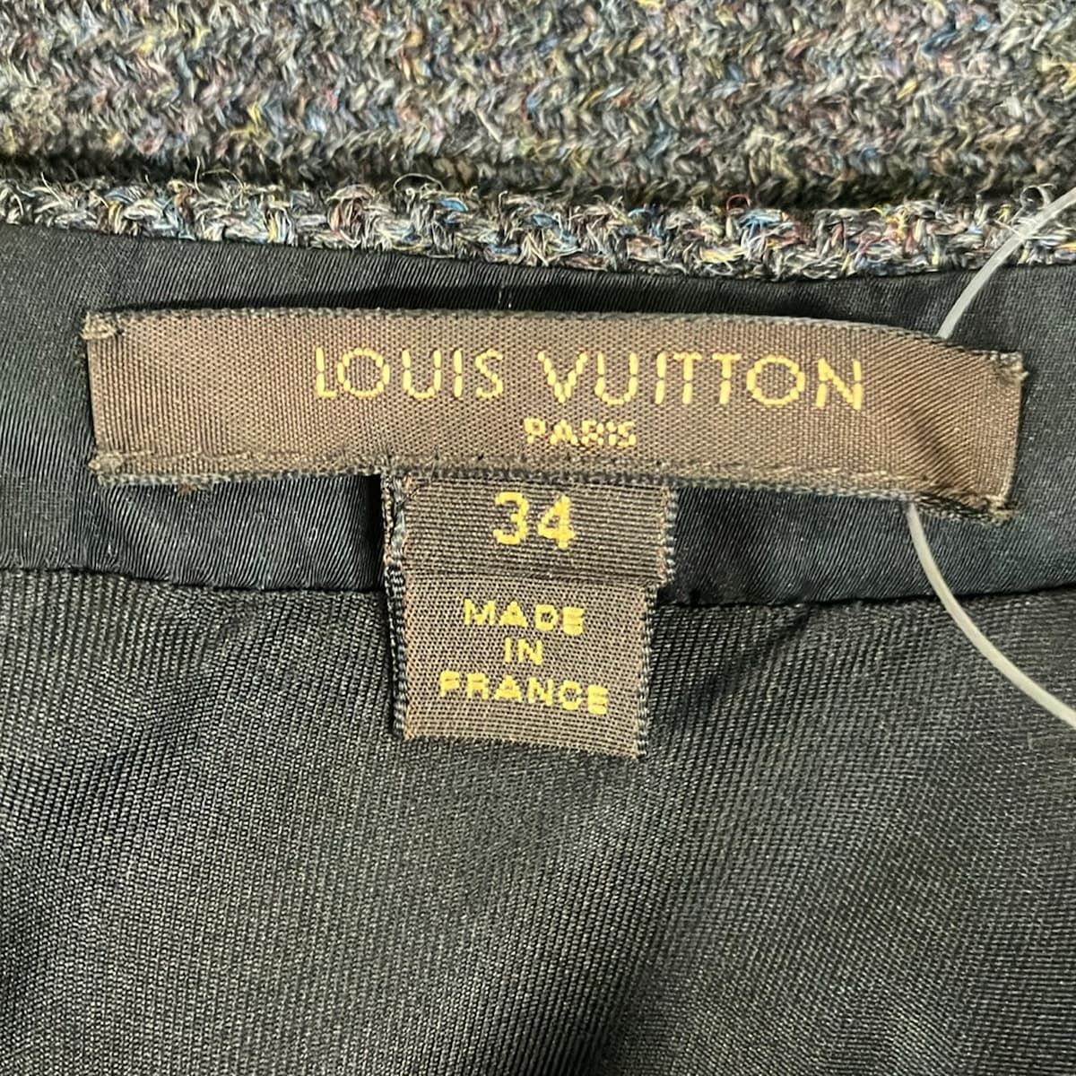 LOUIS VUITTON(ルイヴィトン) スカート サイズ34 S レディース美品 - RW082A WNSK05W3Z ダークグレー×マルチ ひざ丈