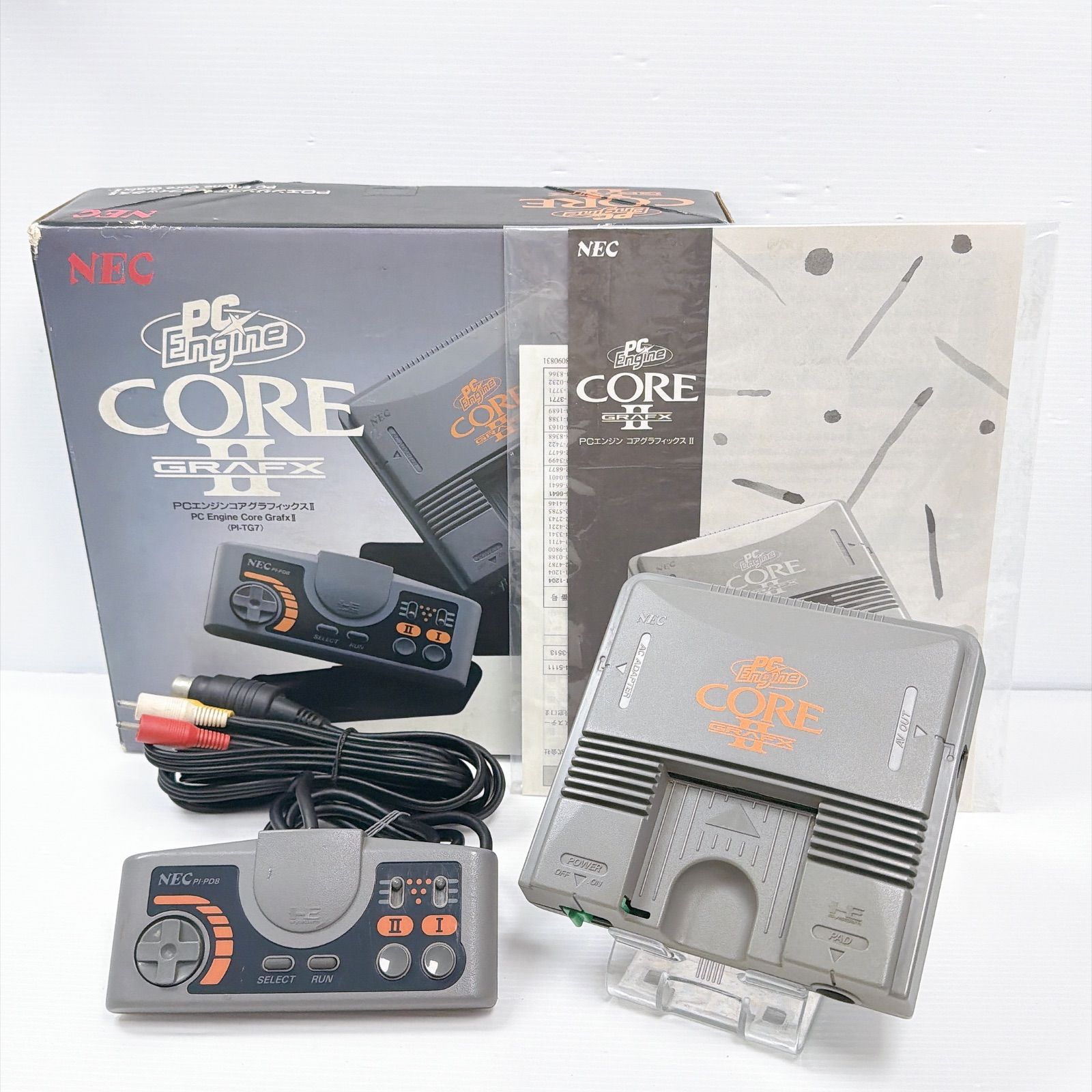 ジャンク品 PCエンジン コアグラフィックス2 PI-TG7 美品 NEC PC Engine CORE GRAFX Ⅱ 箱付き 管理番号M2125