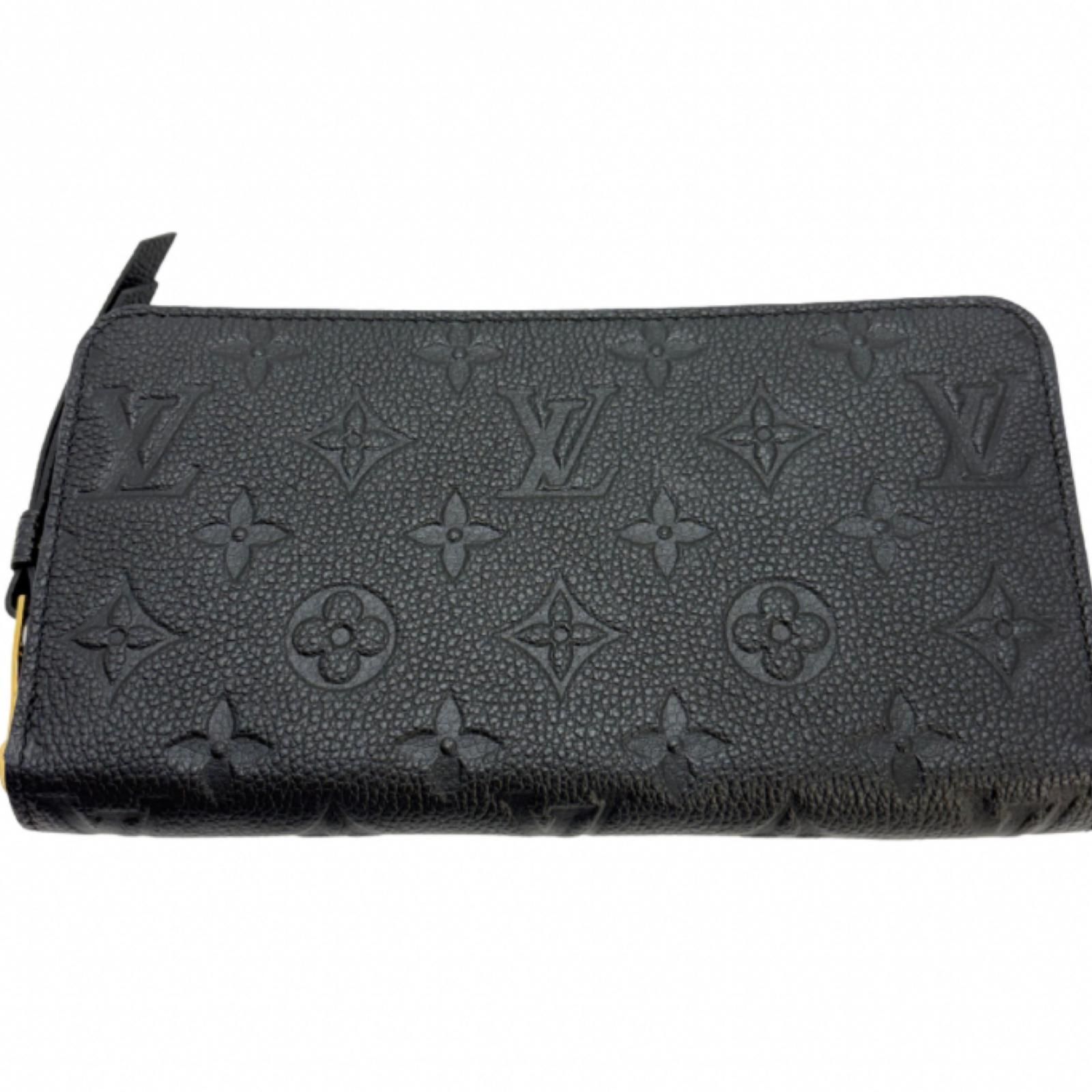 LOUIS VUITTON ルイヴィトン ジッピーウォレット モノグラム・アンプラント ノワール M61864 長財布 ユニセックス 【中古】【200】