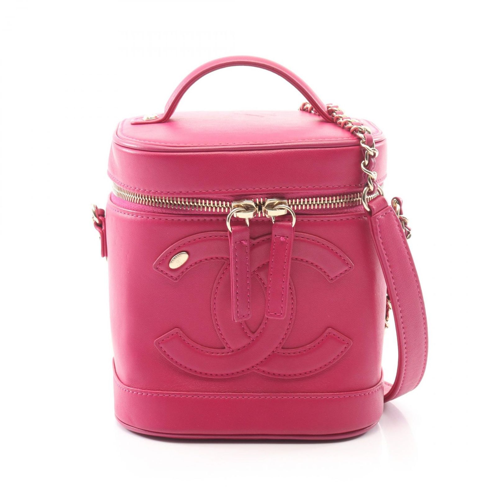 シャネル CHANEL ハンドバッグ ココマーク 2WAY AS0323 ピンク ラムスキン（羊革） ココマーク バニティ 2wayチェーンショルダー レディース Used A