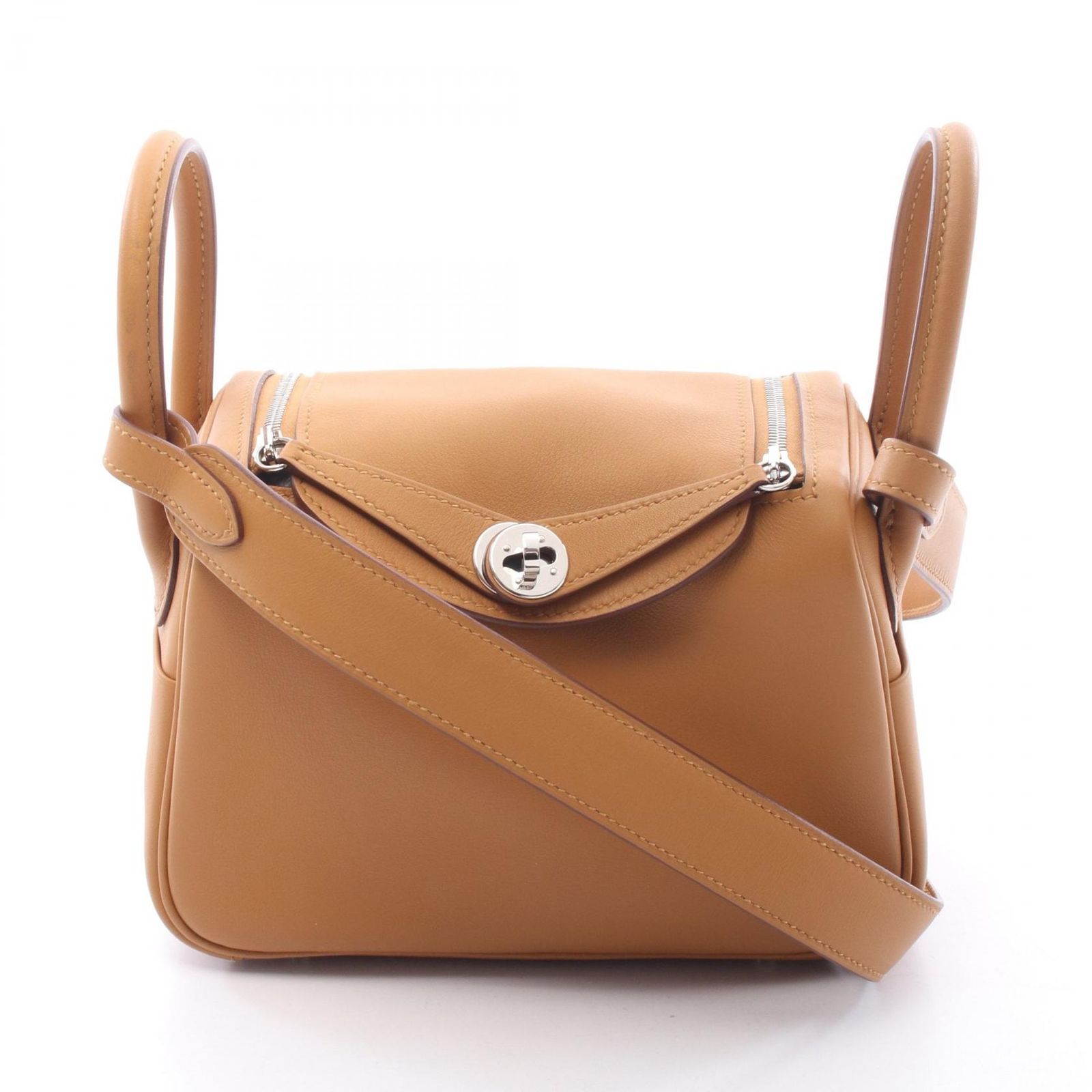 エルメス HERMES ショルダーバッグ リンディ ミニ ヴェルソ キャメル セレステ キャメル/セレステ その他 リンディミニ ヴェルソ キャメル/セレステ レディース 504,320円