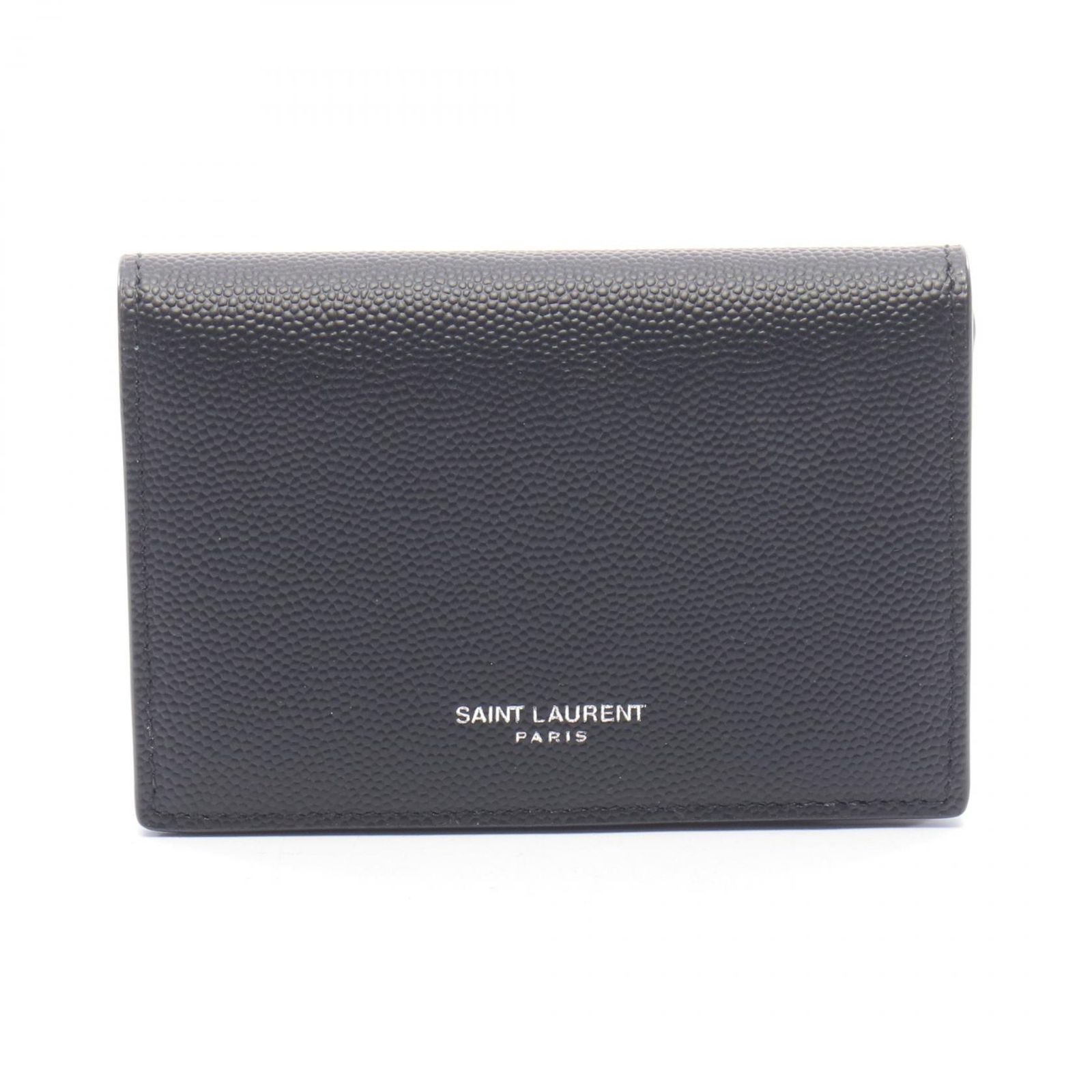 サンローランパリ SAINT LAURENT PARIS カードケース 469338 BTY7N ブラック レザー カードケース メンズ Used A