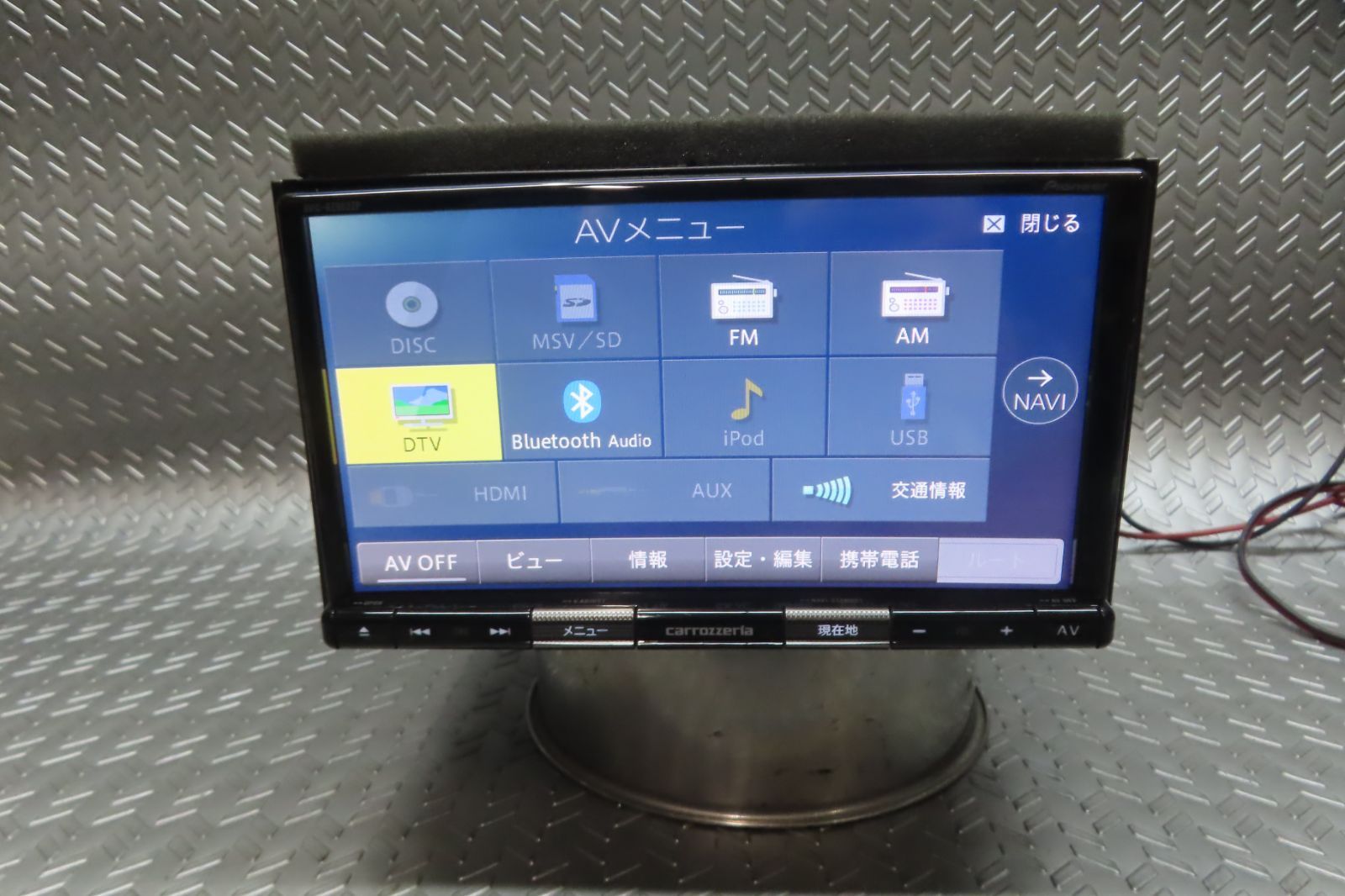 タッチパネル正常/完動品保証付★W7338/スバル純正 カロッェリア メモリーナビ AVIC-RZ902ZP TV地デジフルセグ内蔵 Bluetooth内蔵 TV視聴OK