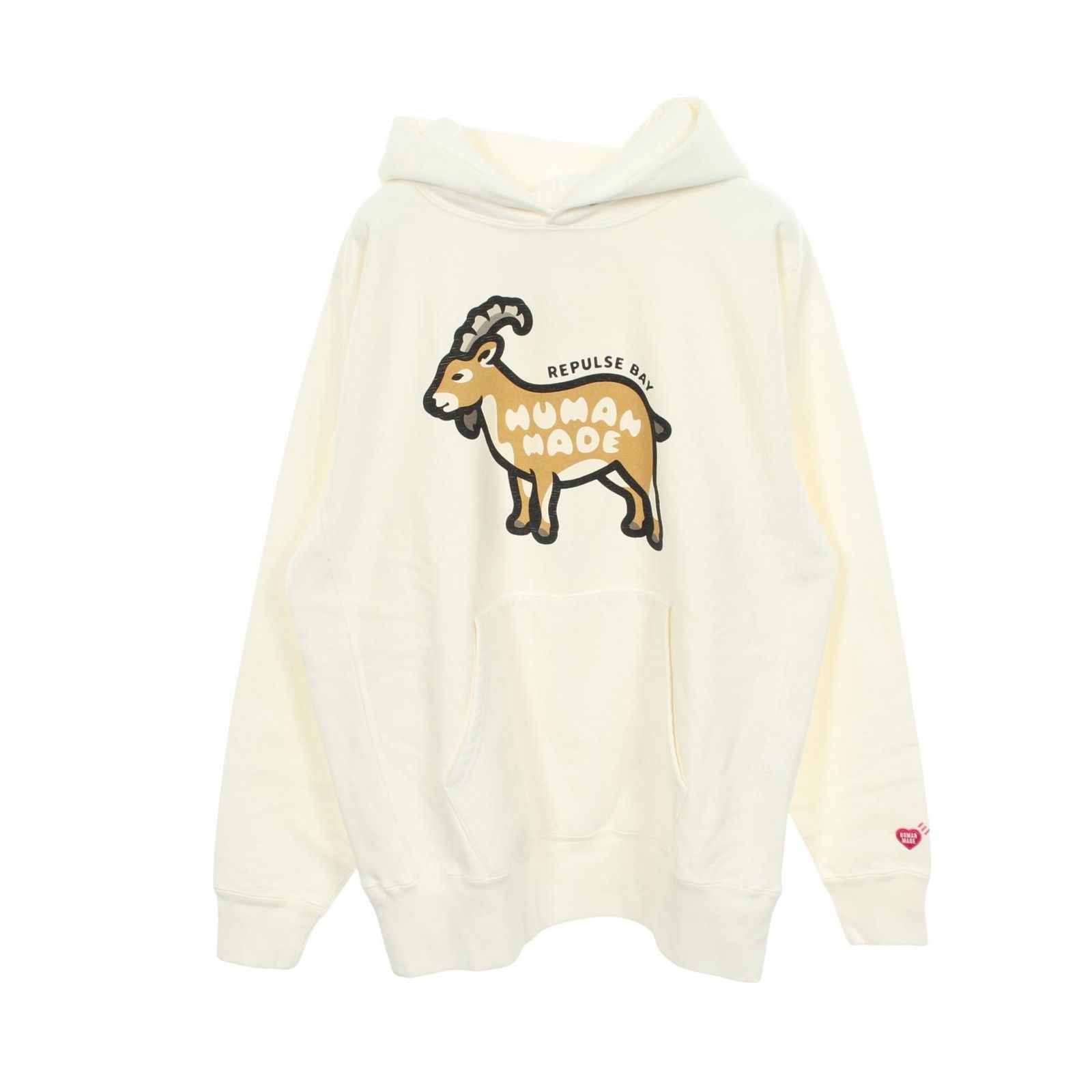 ヒューマンメード HUMAN MADE パーカー ANIMAL HOODIE WHITE Repulse Bay限定 25AW コットン パ-カ- ユニセックス Used A