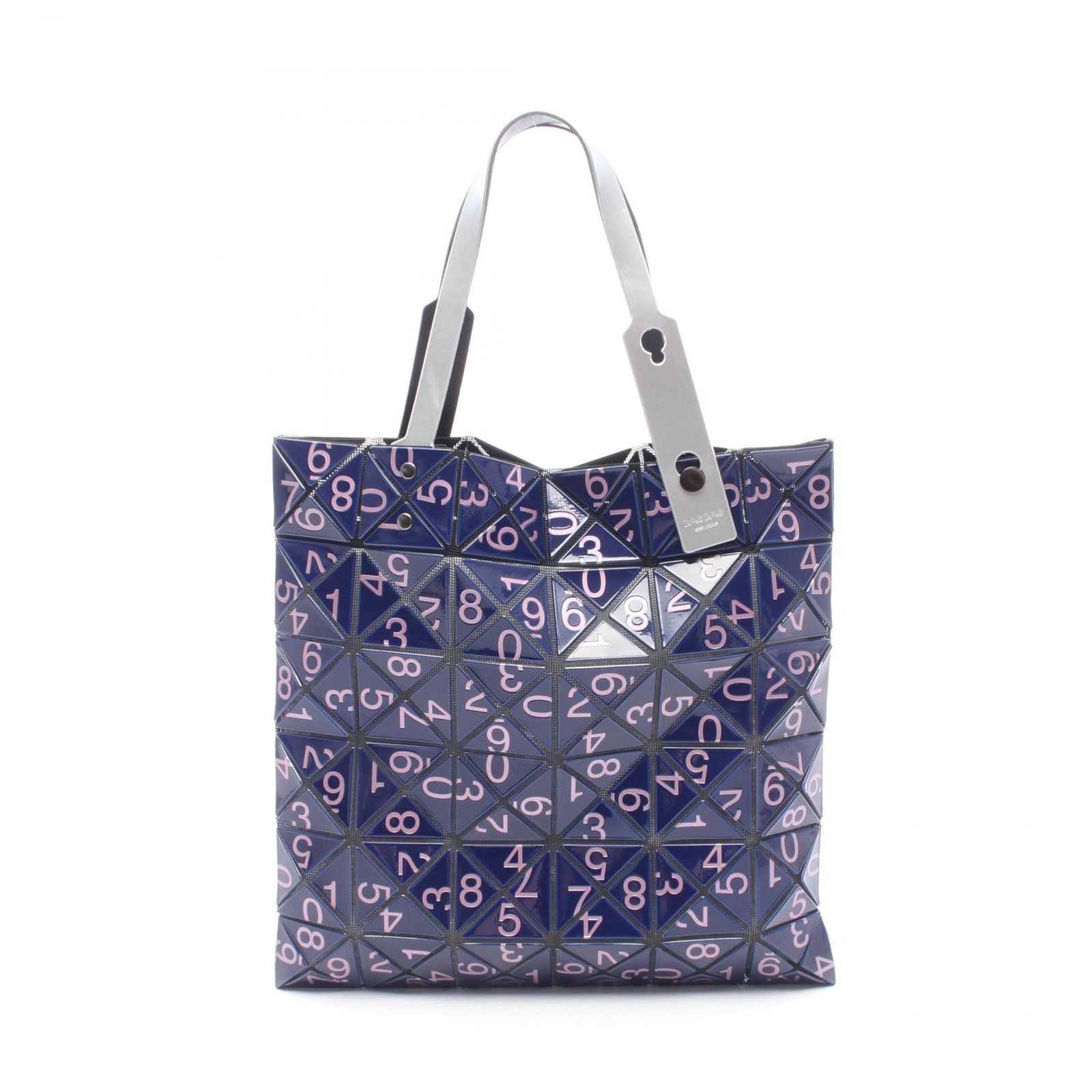 バオバオイッセイミヤケ BAO BAO ISSEYMIYAKE トートバッグ LUCENT RANSU ネイビー/ピンク/シルバー PVCコーティングキャンバス RANSU トートバック ユニセックス Used A