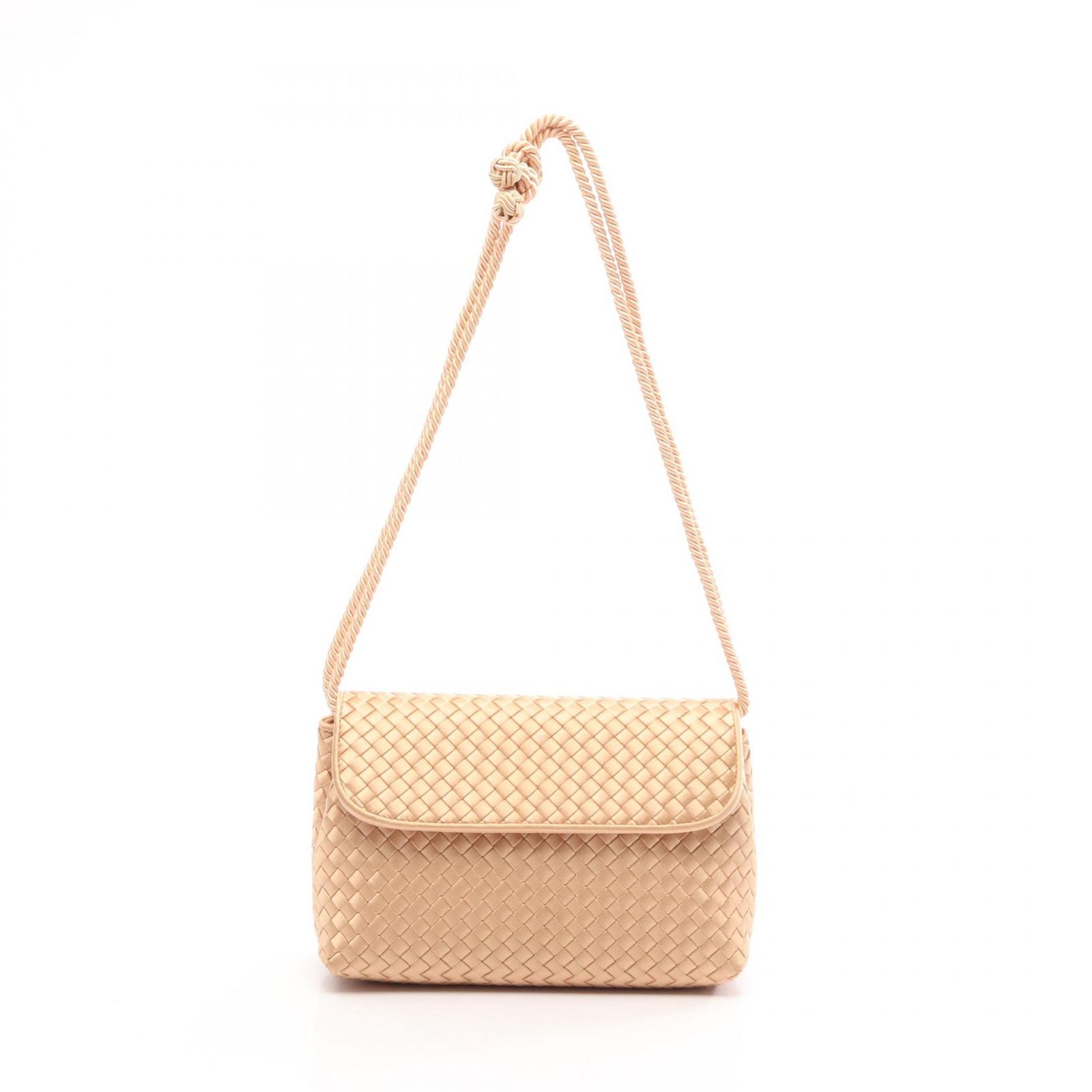 ボッテガヴェネタ BOTTEGA VENETA ショルダーバッグ イントレチャート ピンクゴールド ファブリック イントレチャート ショルダーバッグ レディース Used B
