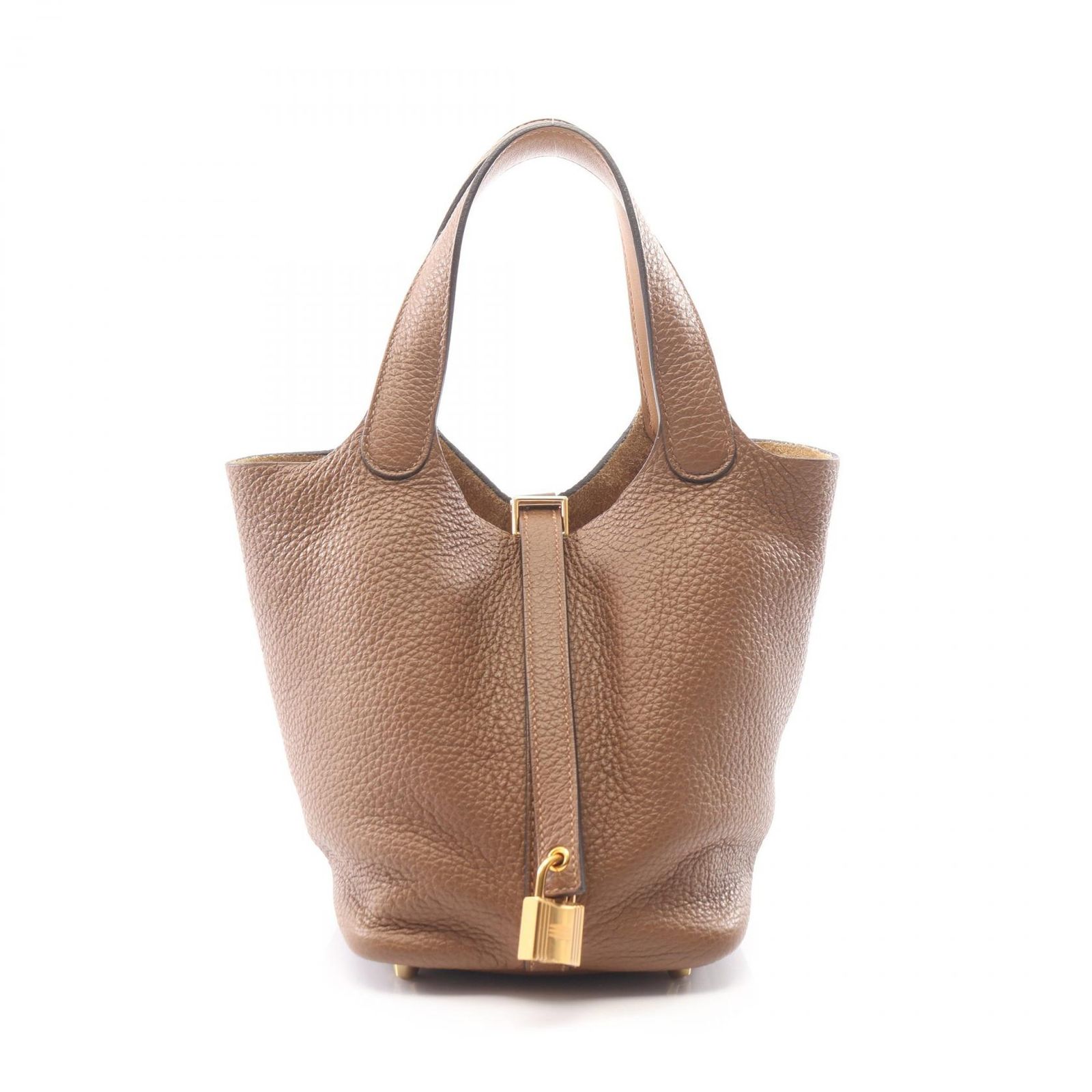 エルメス HERMES ハンドバッグ ピコタンロックPM エクラ アルザン/ビスキュイ レザー ピコタンロックPM エクラ アルザン/ビスキュイ レディース Used A
