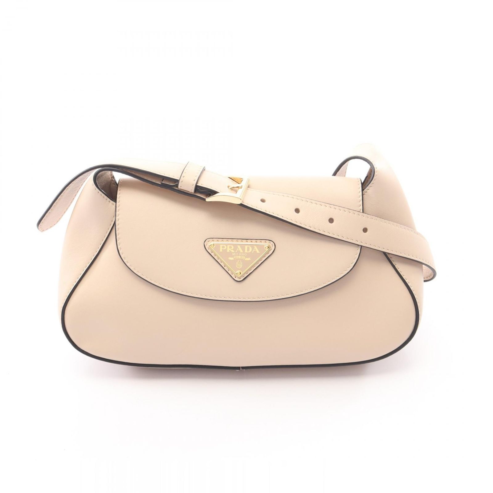 プラダ PRADA ショルダーバッグ パティーナ スモール ベージュ レザー パティーナ スモール ショルダーバッグ レディース Used A