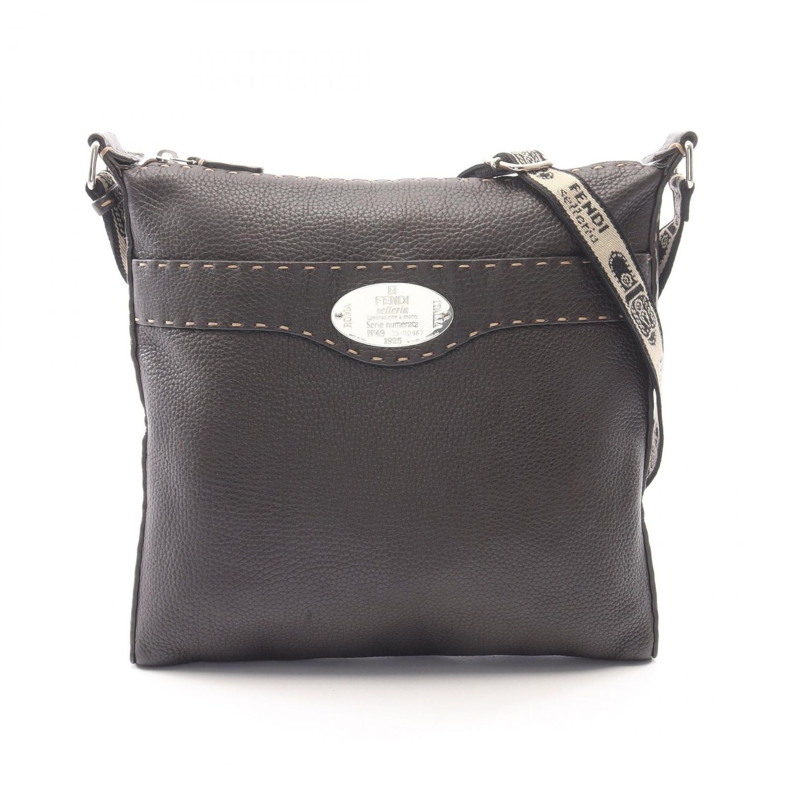フェンディ FENDI ショルダーバッグ セレリア 8BT109 ブラウン/ベージュ/ブラック レザー セレリア ショルダーバッグ レディース Used B