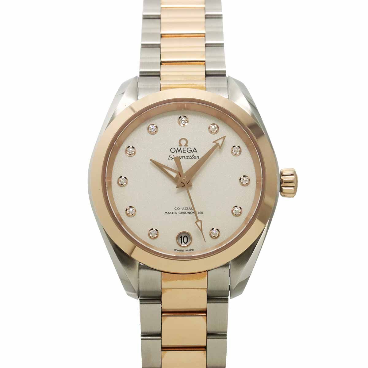オメガ OMEGA シーマスター アクアテラ 220 20 34 20 52 001 ボーイズ 腕時計 11P ダイヤ デイト K18PG 自動巻き Seamaster 90337880