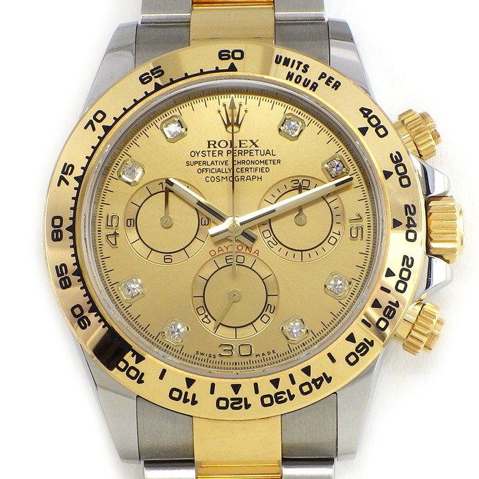 ロレックス Rolex 腕時計 コスモグラフ デイトナ 116503G 8ポイント ダイヤインデックス シャンパンゴールド文字盤 ルーレット刻印 クロノグラフ タキメーター スモールセコンド K18YG SS 自動巻き 【箱・保付き】 【中古】