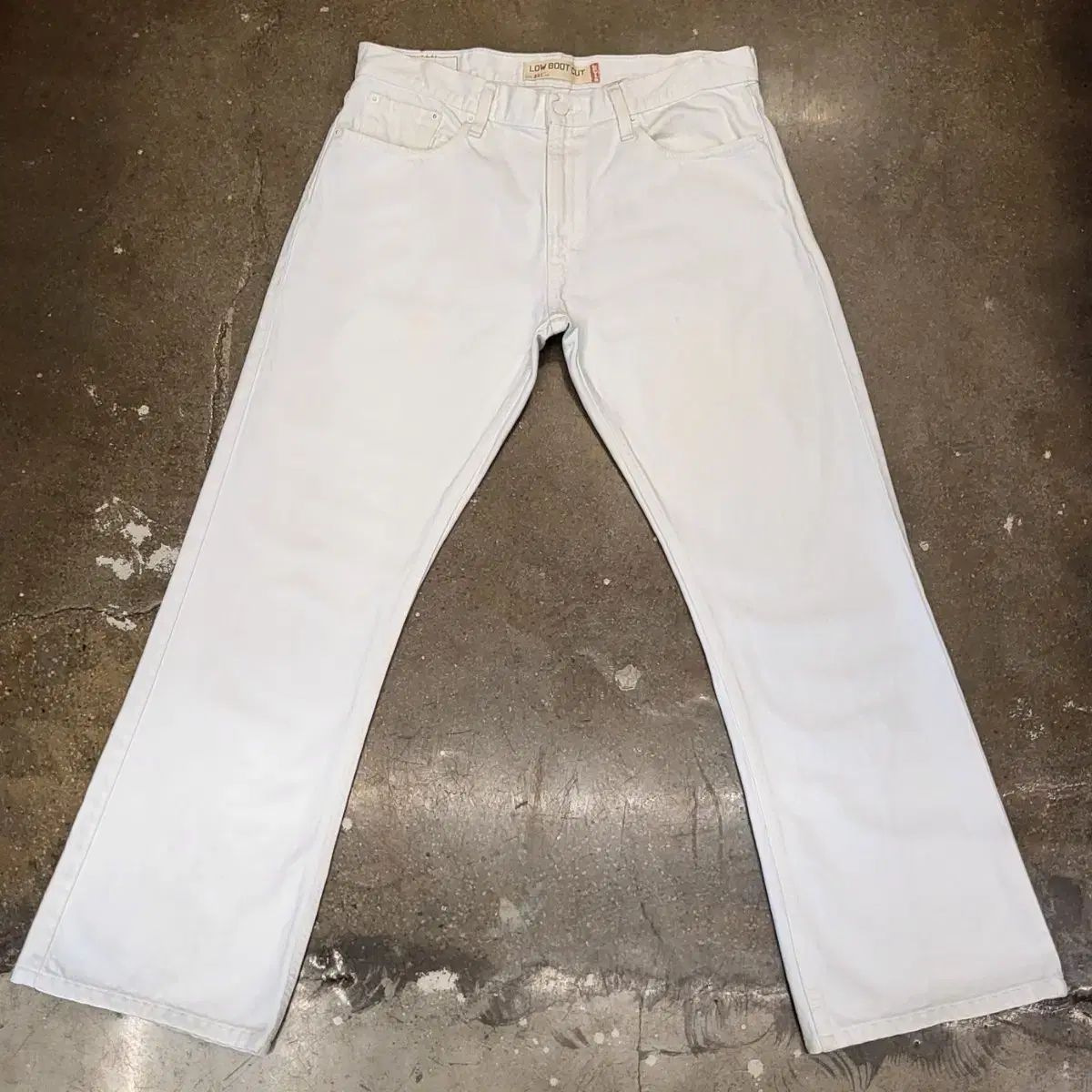 アメリカンヴィンテージ リーバイス 527 ロー ブーツカット 白 コットン パンツ