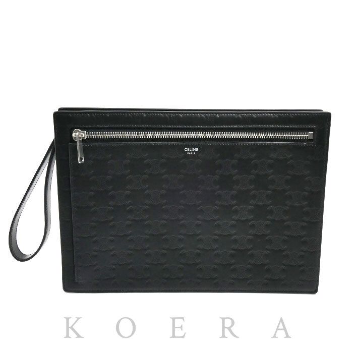 CELINE セリーヌ トリオンフ クラッチバッグ ブラック 10N823FQD メンズ 中古 美品 46,068円