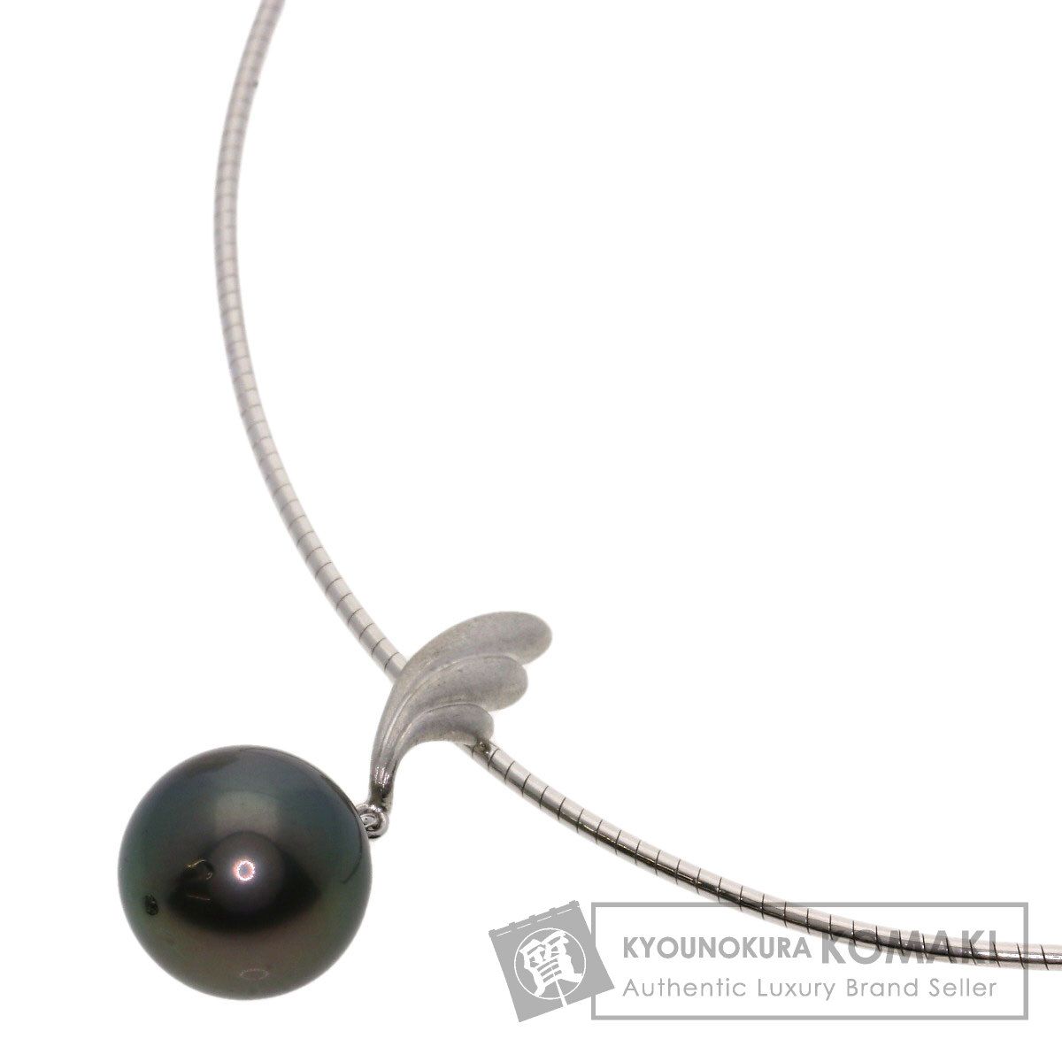 MIKIMOTO ミキモト 黒蝶パール 真珠 ネックレス K18WG レディース [中古]