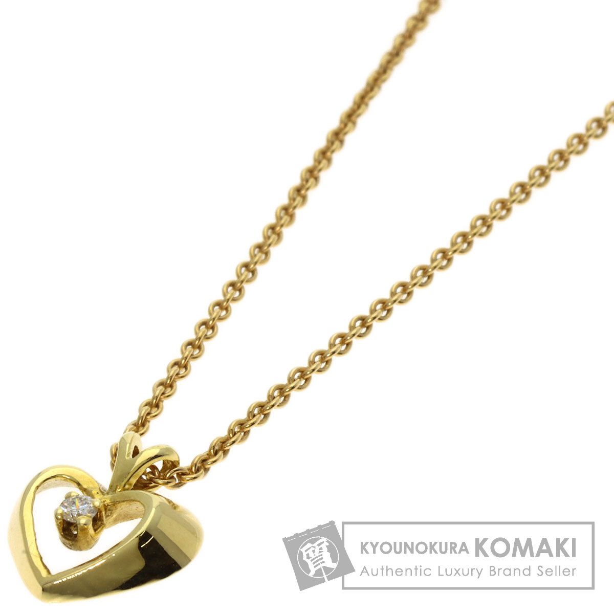 TIFFANY&Co. ティファニー ハート ダイヤモンド ネックレス K18YG レディース [中古]