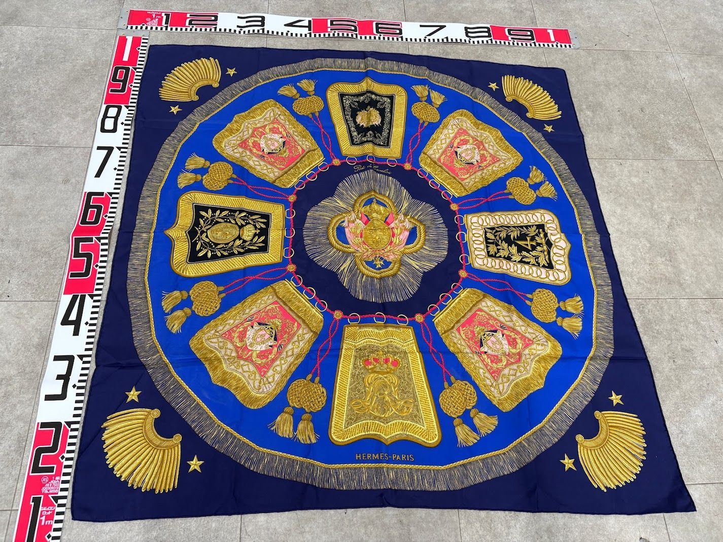 HERMES エルメス カレ90 Poste et Cavalerie_sFM_D0716-F021