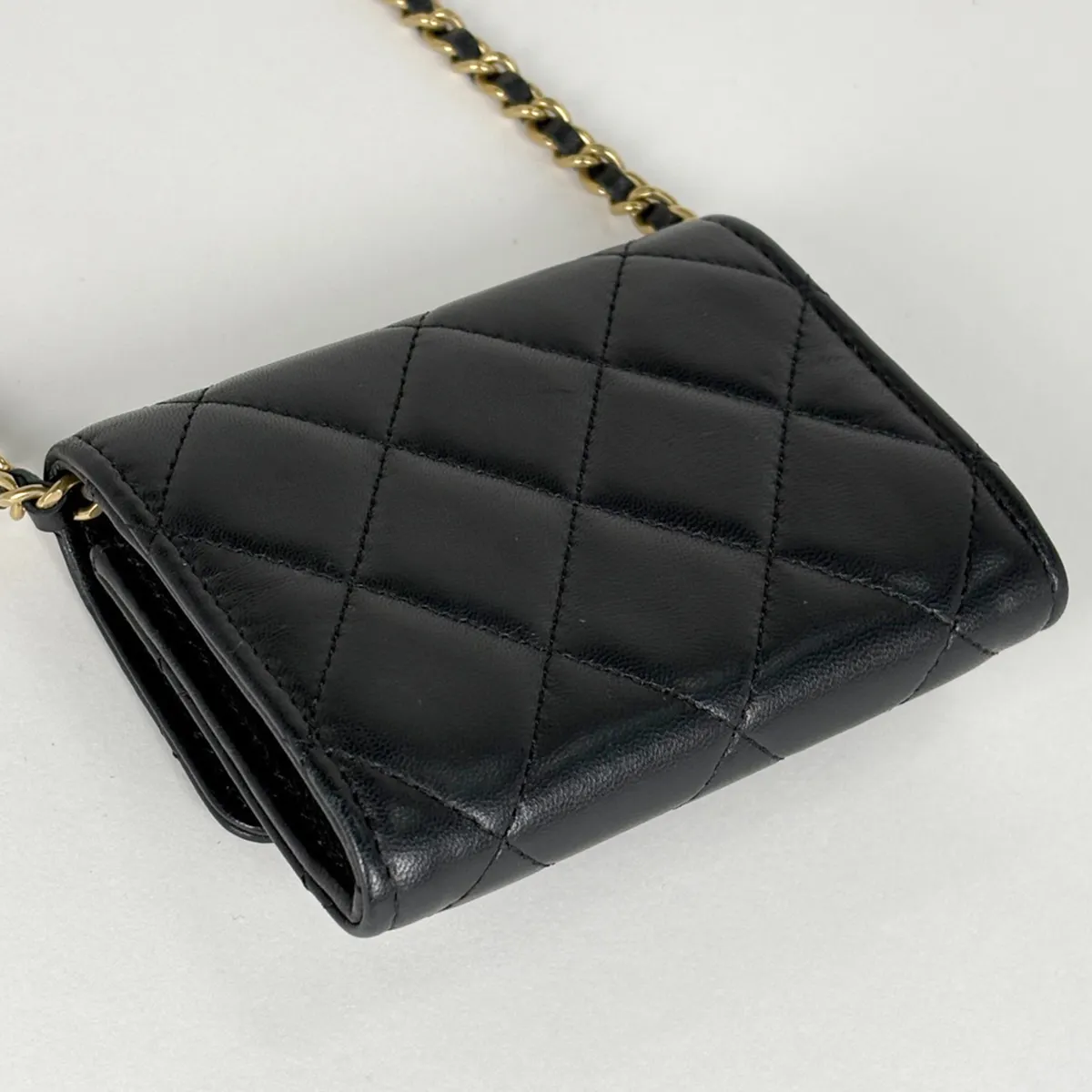 シャネル CHANEL ココマーク 二つ折り財布 チェーンウォレット カード 