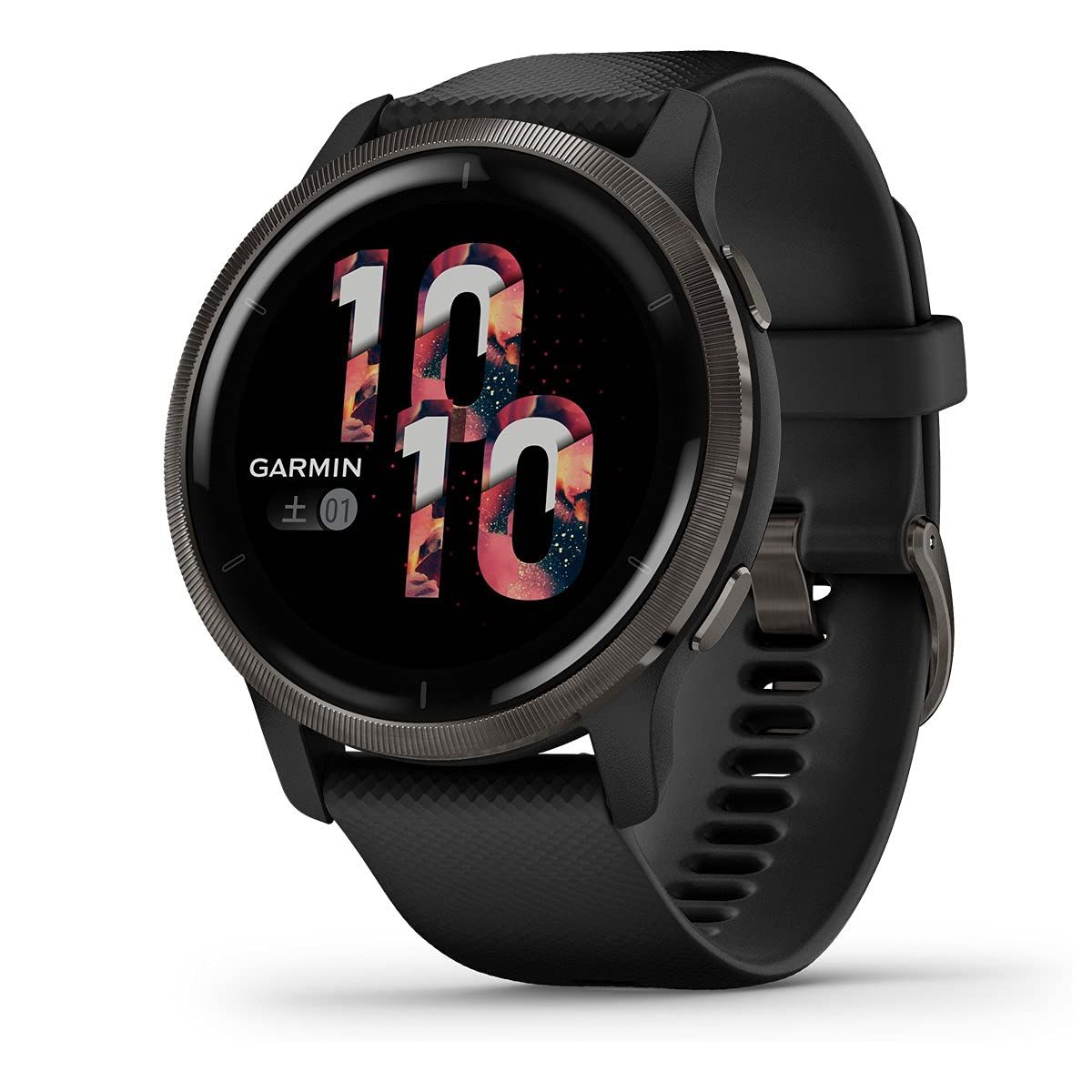 GARMIN(ガーミン) スマートウォッチ GPS Venu 2 Black/Slate【日本正規品】 010-02430-61 小 [ブラック] [2021年モデル] [45mm]