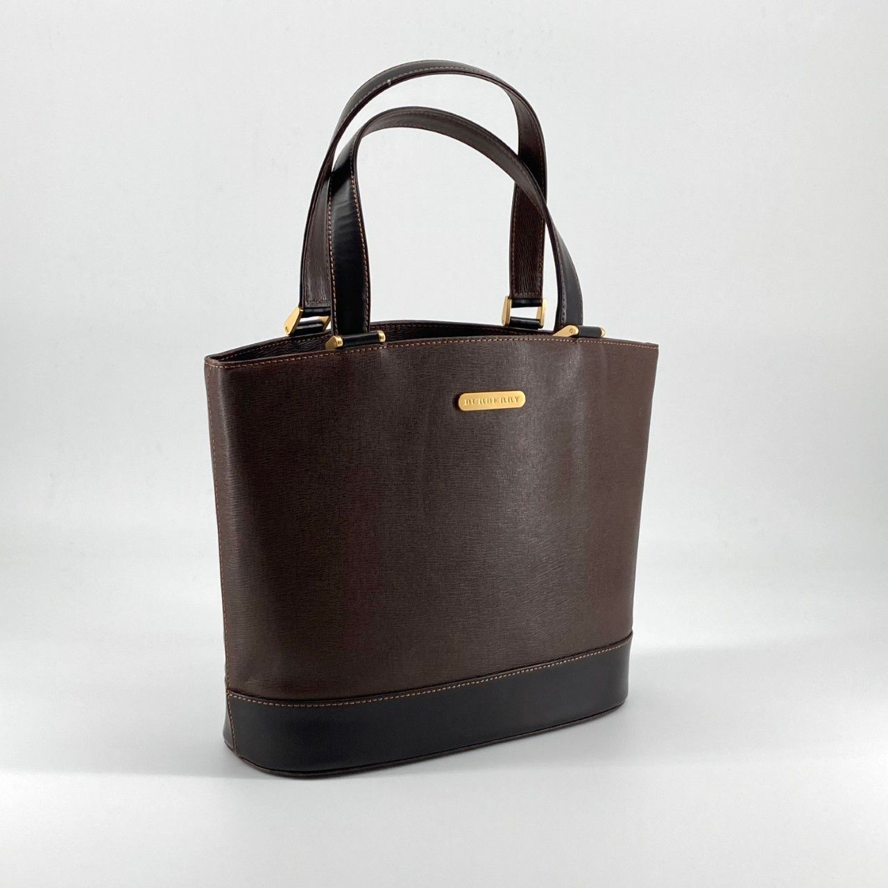 BURBERRY（バーバリー） ヴィンテージミニ ゴールド金具 トートバッグ ブラウン