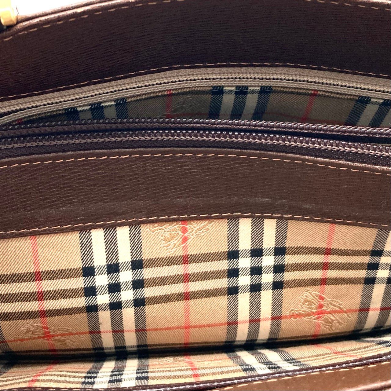BURBERRY（バーバリー） ヴィンテージミニ ゴールド金具 トートバッグ ブラウン
