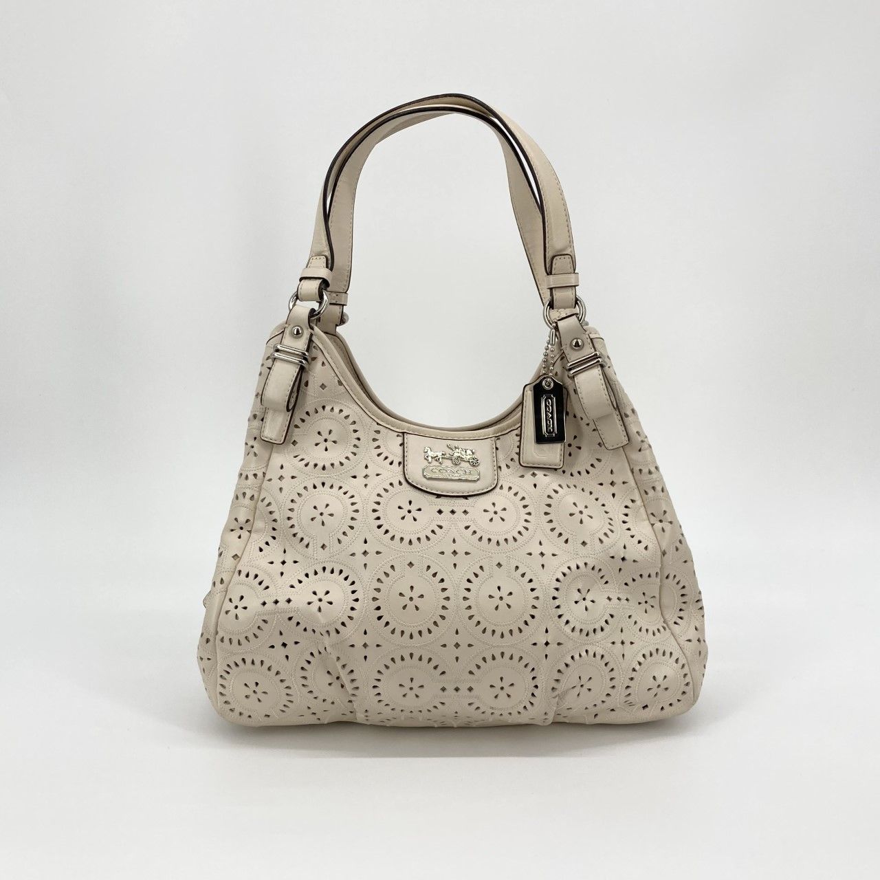 COACH（コーチ） マディソン マギー パンチング加工 19625 ハンドバッグ ベージュ