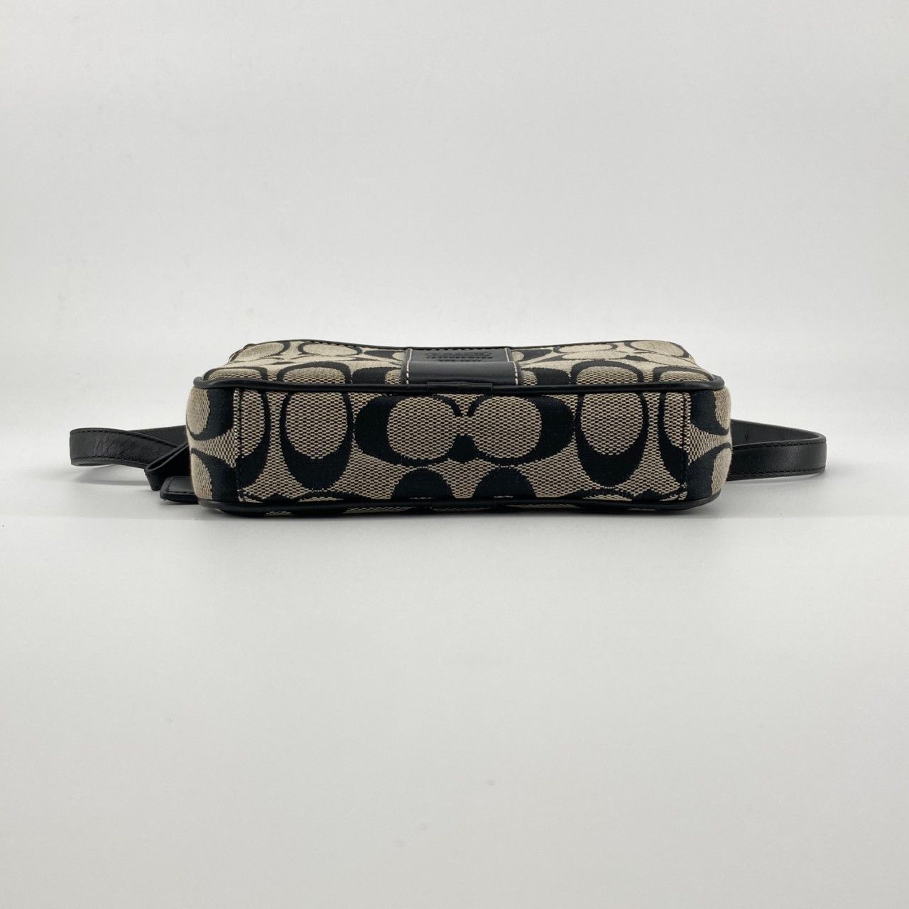 COACH（コーチ） シグネチャー レザー 2way ボディバッグ 3622 ウエストバッグ ブラック×ベージュ