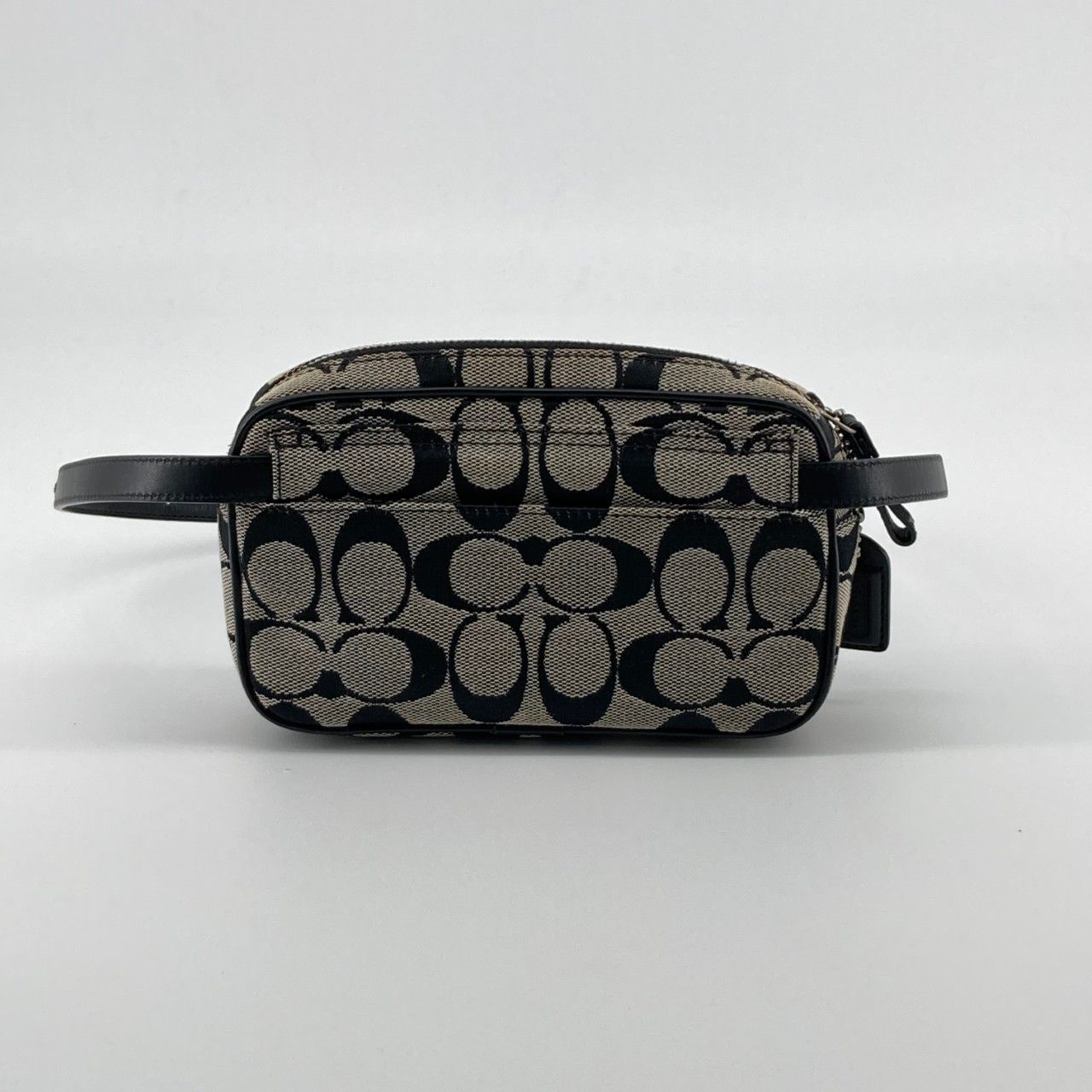 COACH（コーチ） シグネチャー レザー 2way ボディバッグ 3622 ウエストバッグ ブラック×ベージュ