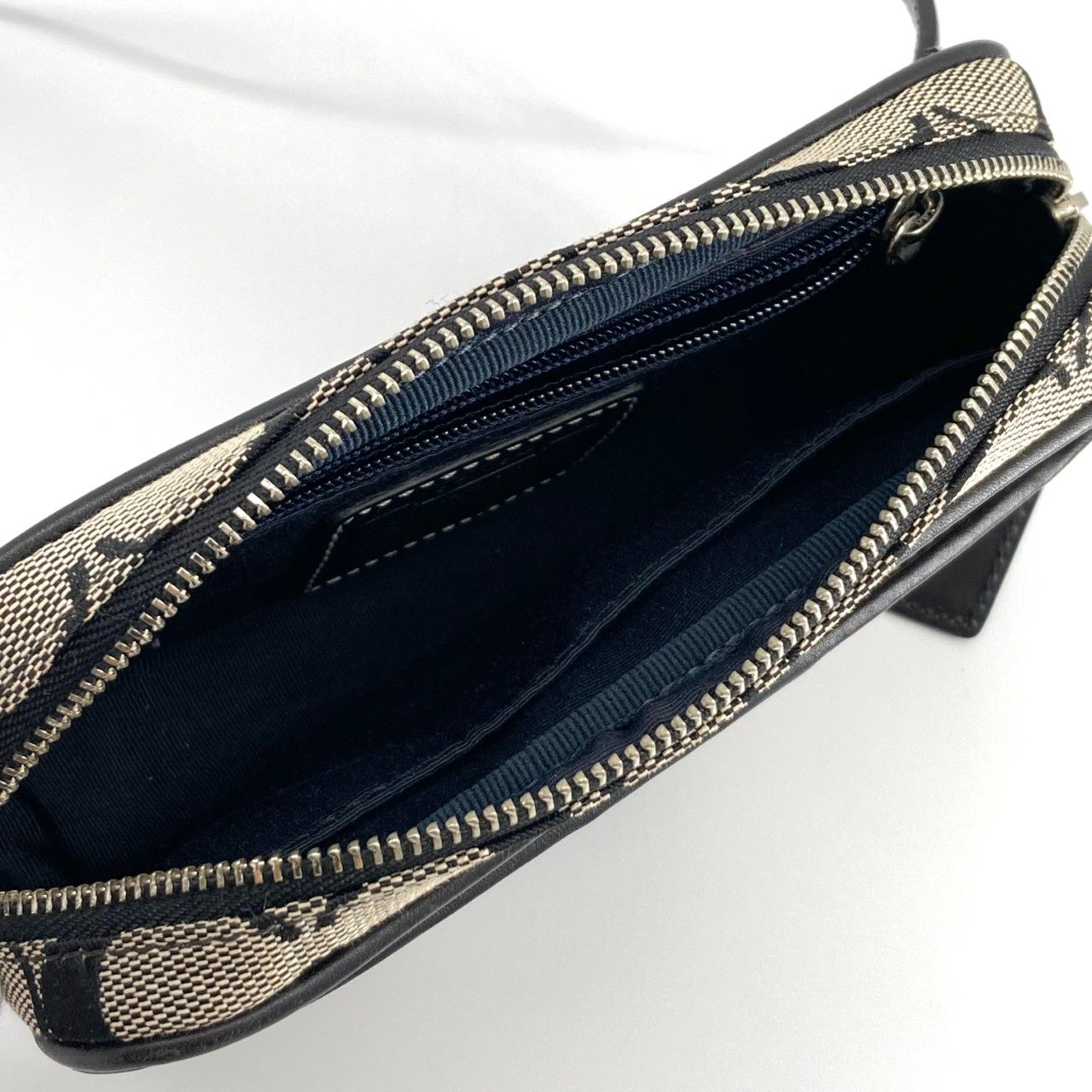 COACH（コーチ） シグネチャー レザー 2way ボディバッグ 3622 ウエストバッグ ブラック×ベージュ