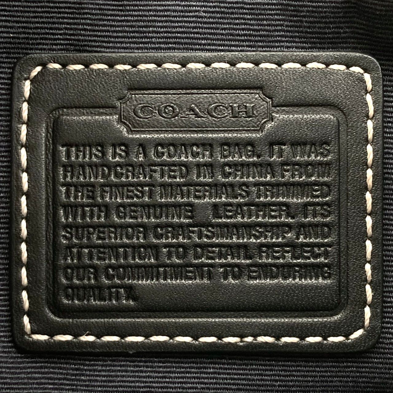 COACH（コーチ） シグネチャー レザー 2way ボディバッグ 3622 ウエストバッグ ブラック×ベージュ