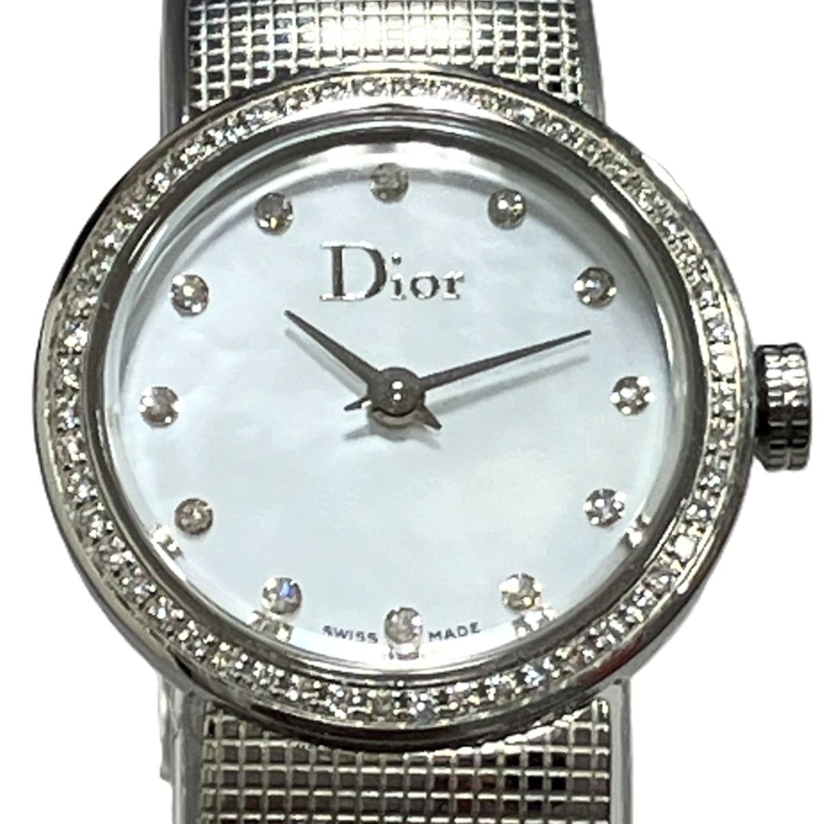 クリスチャンディオール Christian Dior ラデドゥディオールラベイビーデイ 腕時計 総重量約57.4g SS SS クオーツ シルバーシェル文字盤 CD041111 レディース
