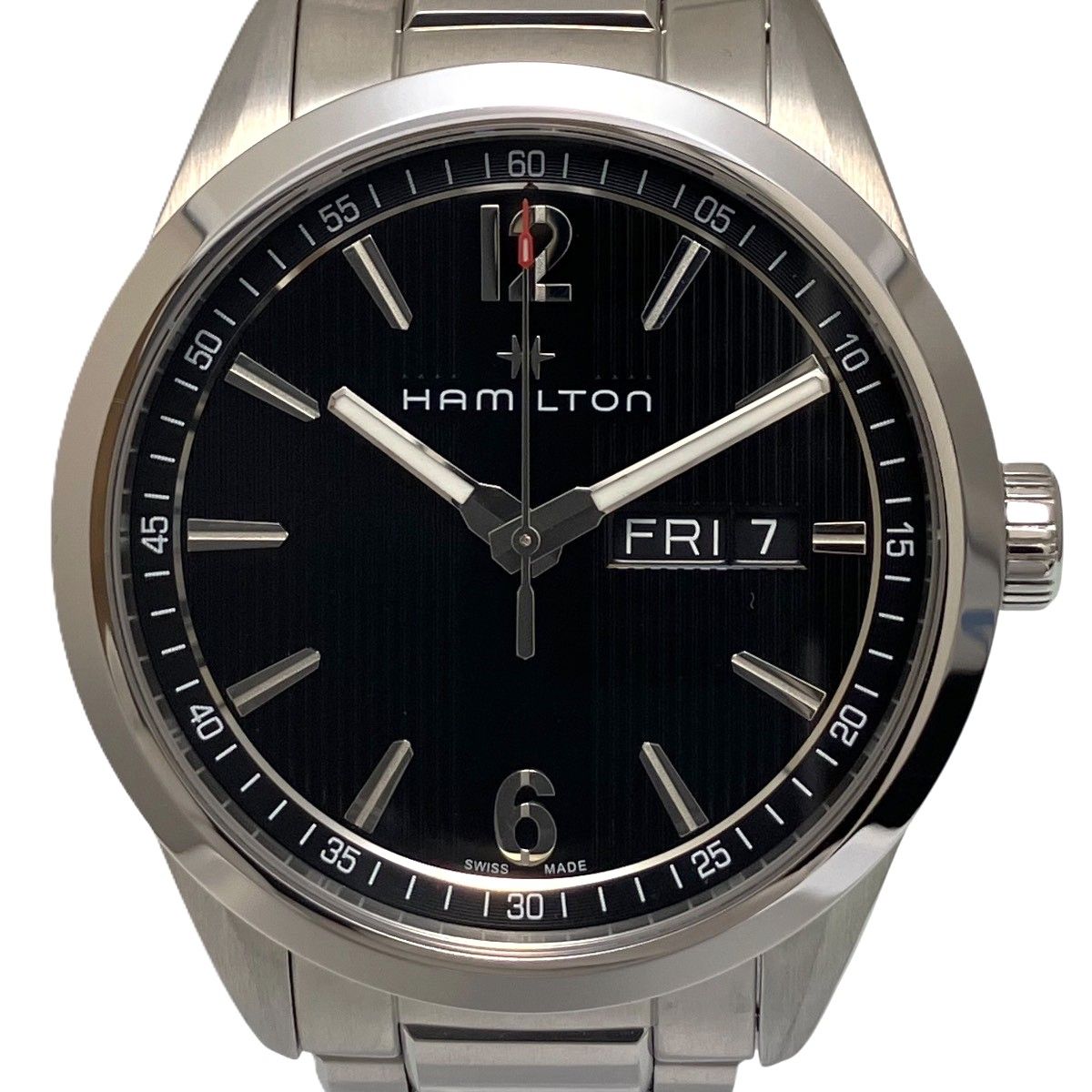 ハミルトン HAMILTON ブロードウェイ 腕時計 総重量約137.8g SS SS クオーツ ブラック文字盤 H433110 メンズ