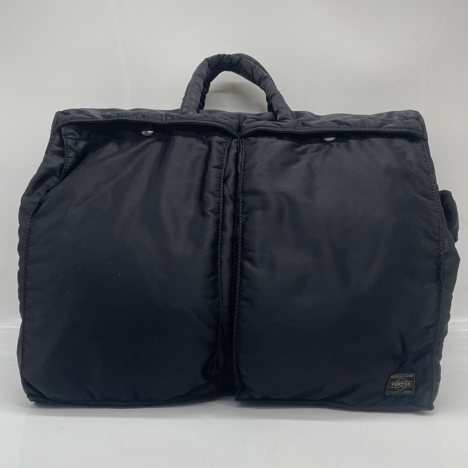 BN9789● PORTER TANKER ポーター タンカー 2WAY SHOULDER BAG(L) 622-09320 ビジネスバッグ フラップ ブラック