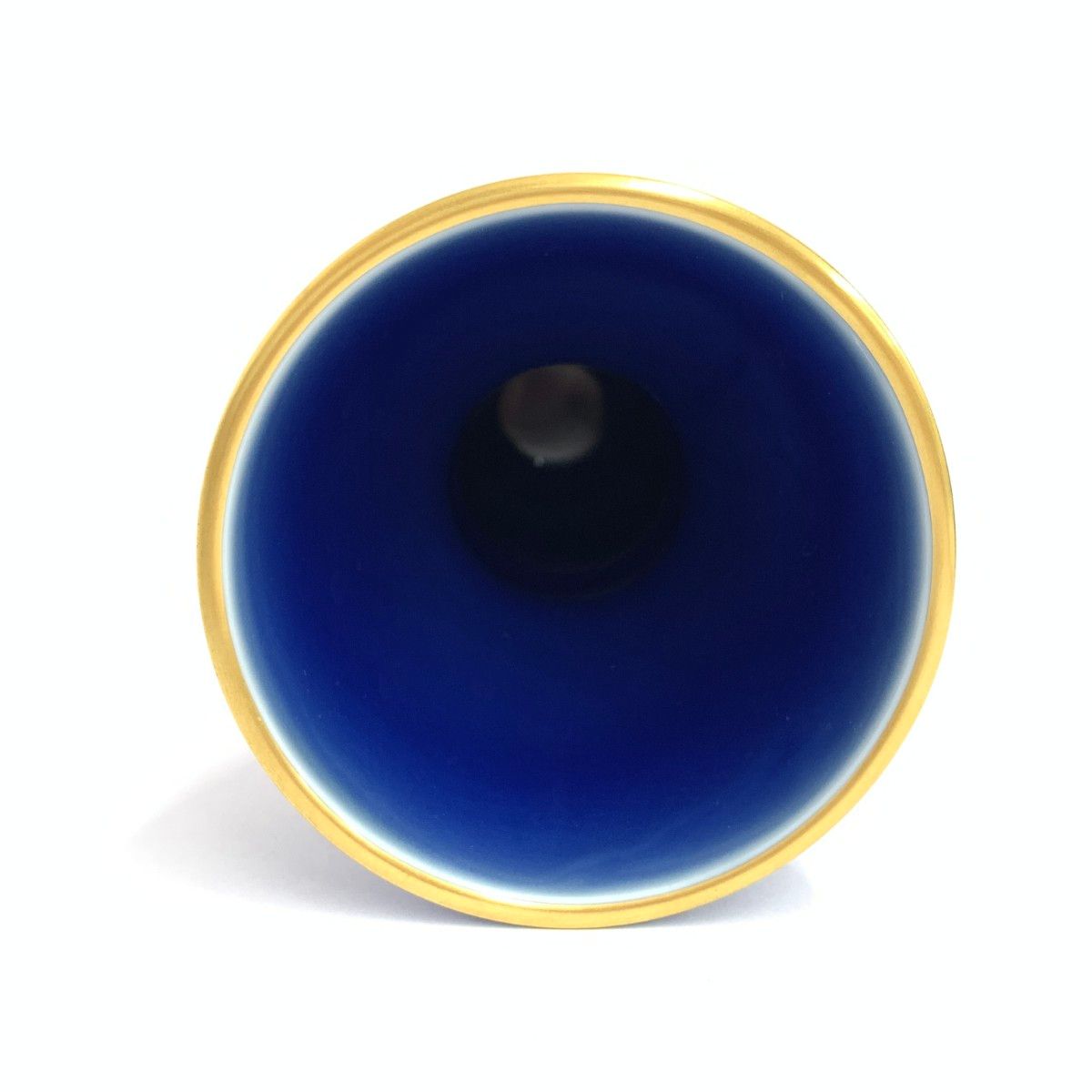 FUKAGAWA-SEIJI 深川製磁 花瓶/染付龍/鼓型 高さ16cm ブルー