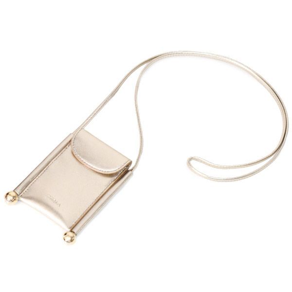 フルラ カードケース FURLA レザー スフェラ ソフト S ストラップ 首かけ 名刺入れ 定期入れ パスケース カードケース ゴールド WP00574
