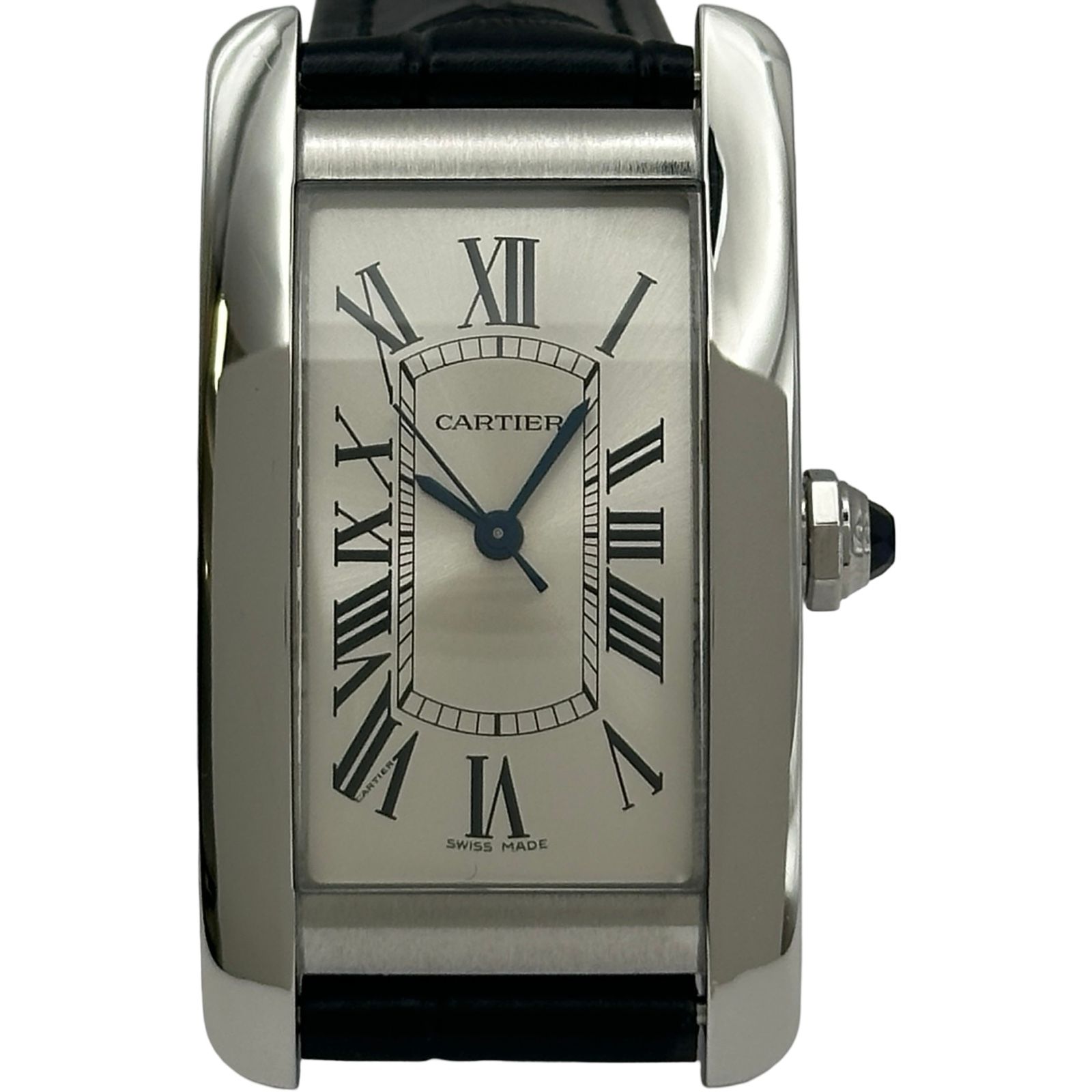 カルティエ Cartier タンクアメリカンMM WSTA0017 ホワイト ステンレススチール 自動巻き ユニセックス 腕時計 301,500円
