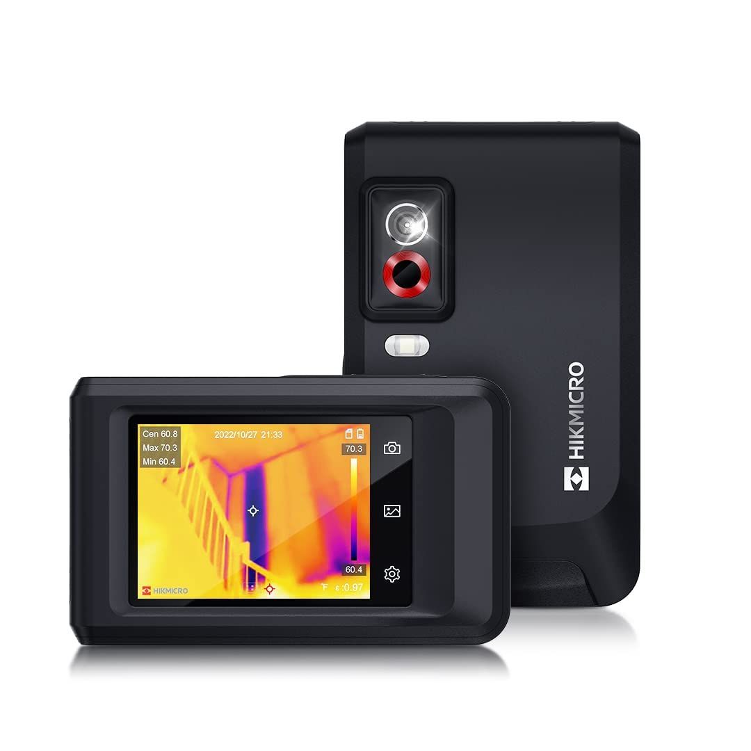 ★新品★HIKMICRO Pocket2 サーモグラフィーカメラ、256 x 192 IR解像度、8MP可視光カメラ搭載、Wi-Fi機能付き、ビデオ録画対応、3.5インチタッチスクリーン、25Hzフレームレート、デジタルズーム 1.0×?4. d764d1b2