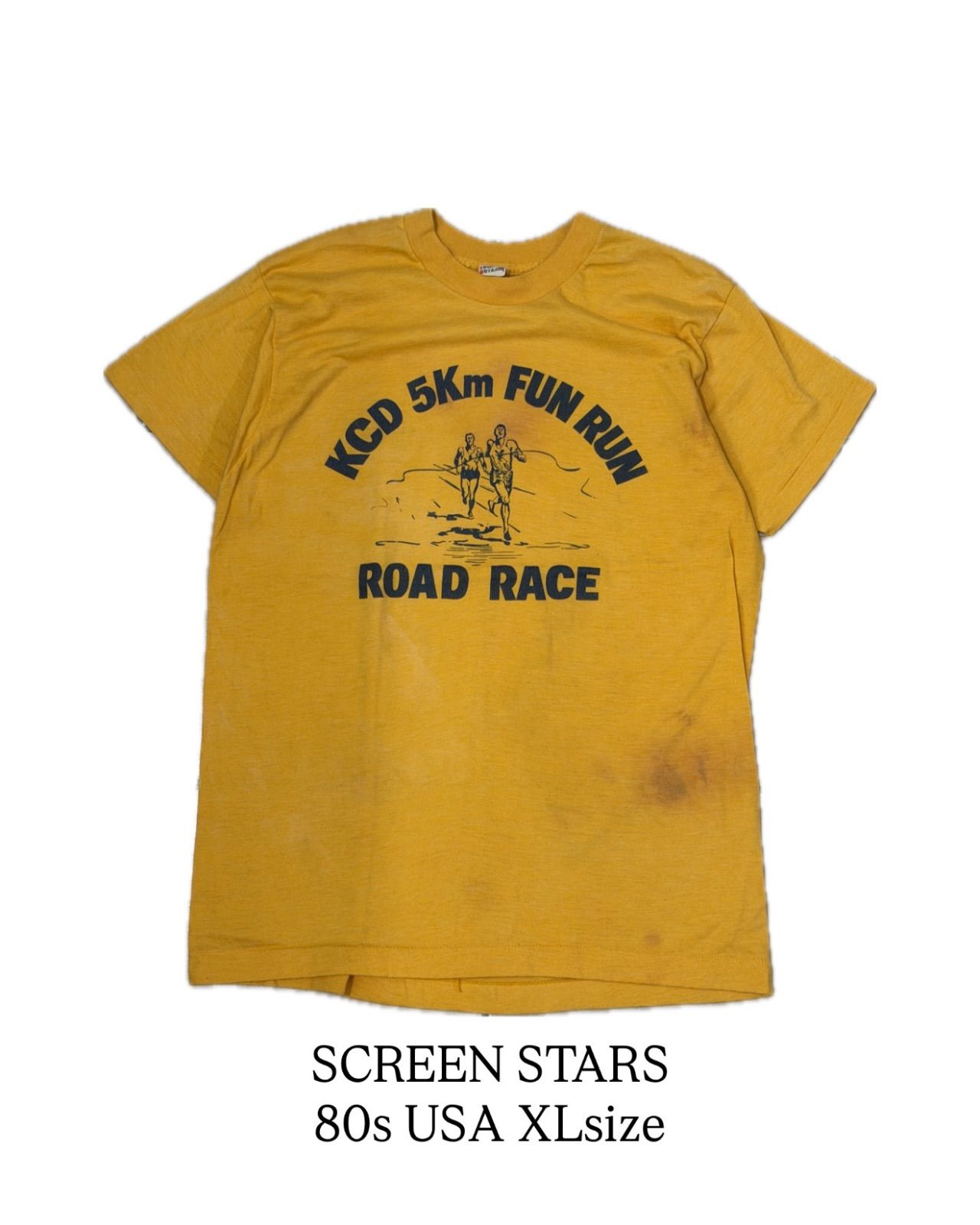 【 80’s USA製 / SCREEN STARS 】80年代　スクリーンスターズ　マラソン　トレイル　記念Tシャツ　XLサイズ