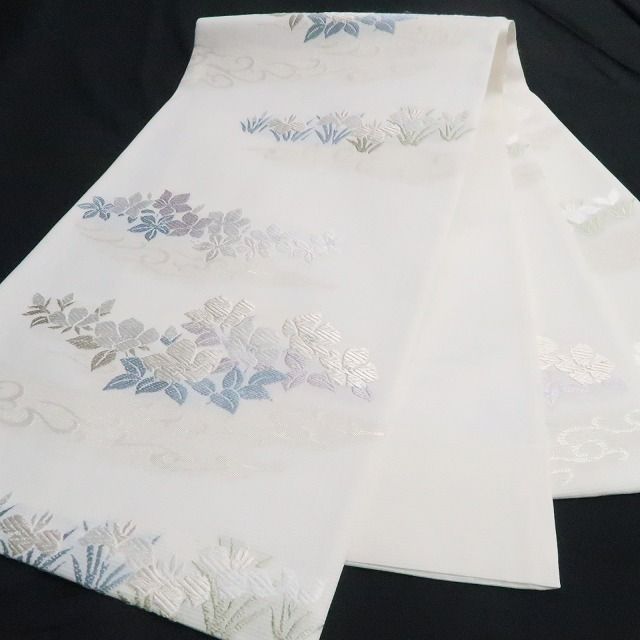 新品・夏袋帯】絽 お仕立て上がり品 唐織 夏着物 西陣織 tomihisa”水辺