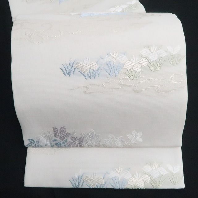 新品・夏袋帯】絽 お仕立て上がり品 唐織 夏着物 西陣織 tomihisa”水辺