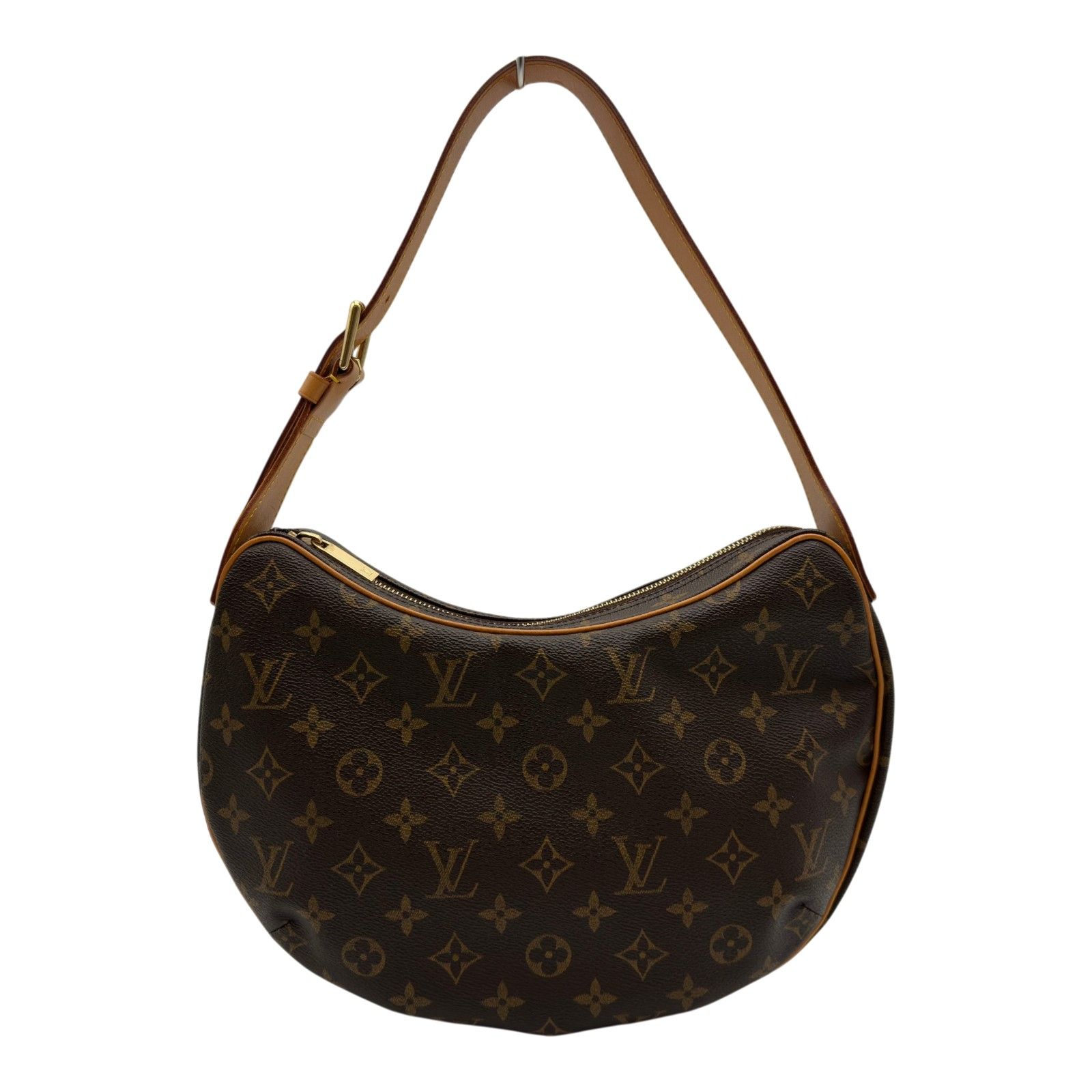 ルイ・ヴィトン LOUIS VUITTON クロワッサンMM M51512 ブラウン モノグラム/レザー レディース ショルダーバッグ