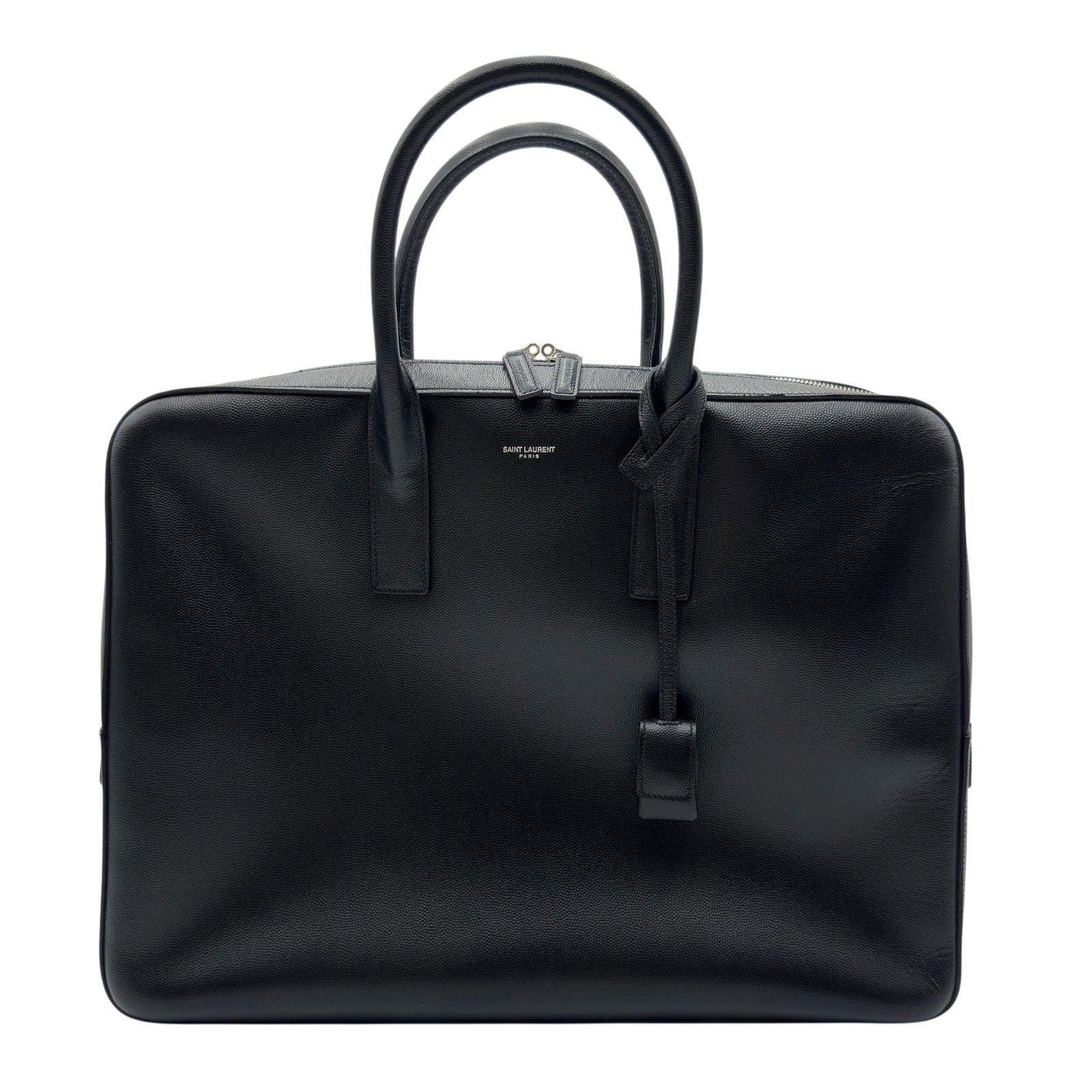 サンローラン SAINT LAURENT クラシック ミュージアム 2way ビジネスバッグ 342606 ブラック シルバー金具 カーフレザー メンズ ビジネスバッグ