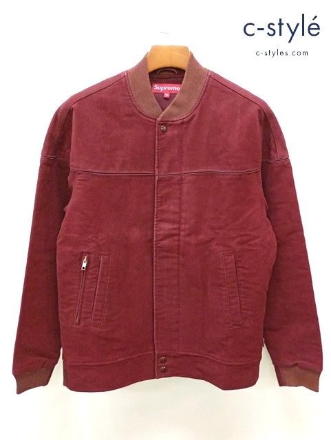 [人気] Supreme シュプリーム モールスキンダービージャケット M ワインレッド 綿100% |  H631