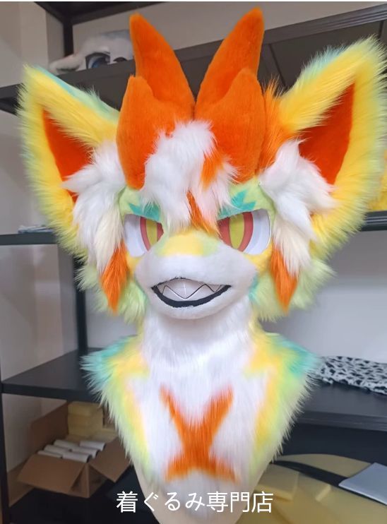 狼　犬　猫　着ぐるみ 　ヘッド ケモノ ファースーツ ぬいぐるみ コスプレ コスチューム Kurumi 一点物 D685