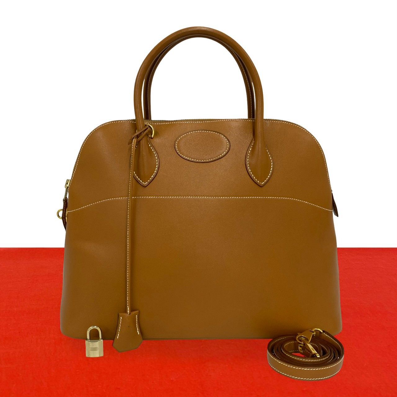 極 美品 〇W 刻印 HERMES エルメス ボリード 35 ヴォーガリバー 2way ショルダーバッグ ハンドバッグ トートバッグ ゴールド 89482